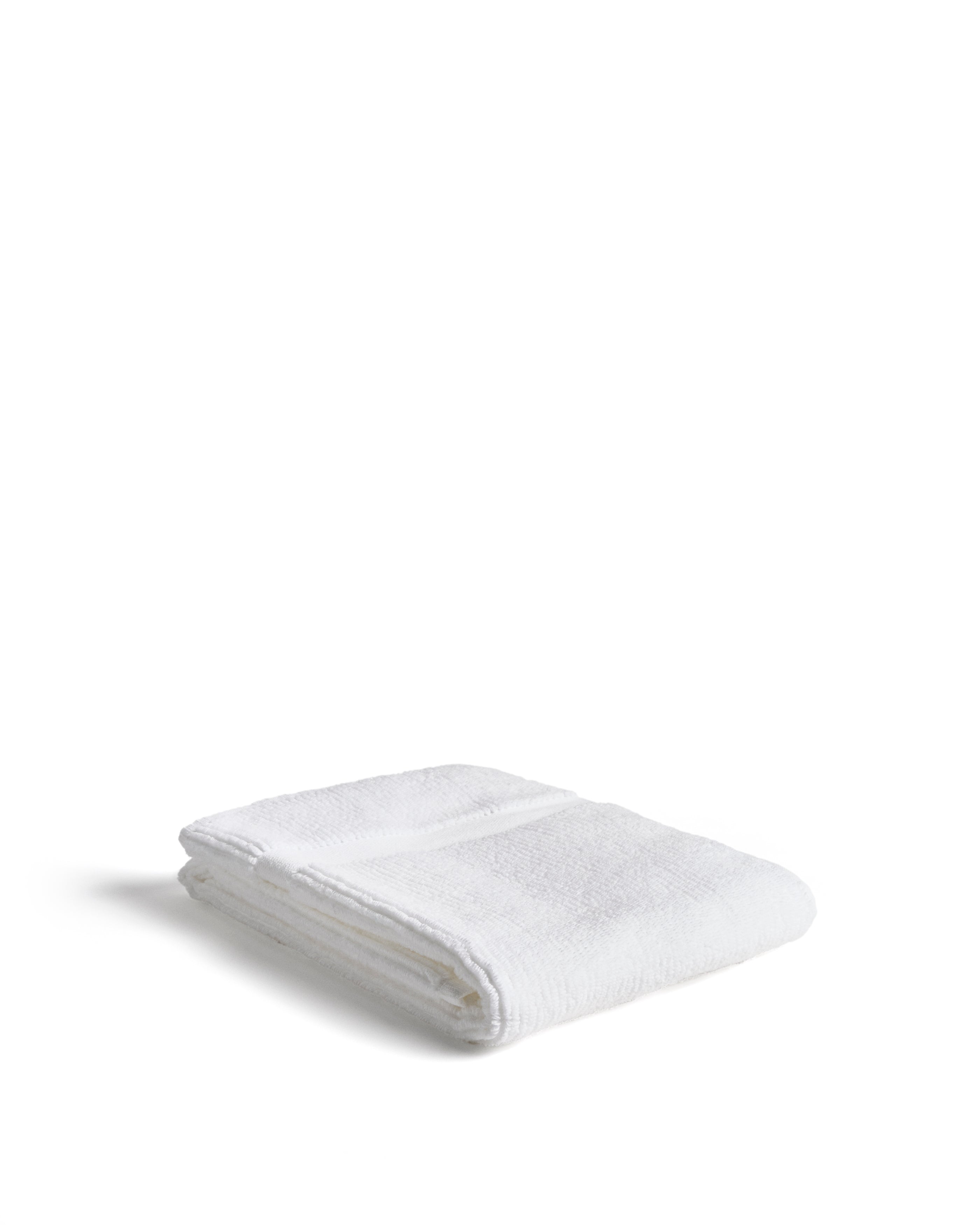 Olvira 100% cotton white jacquard hand towel 50 x 90cm - Product Image