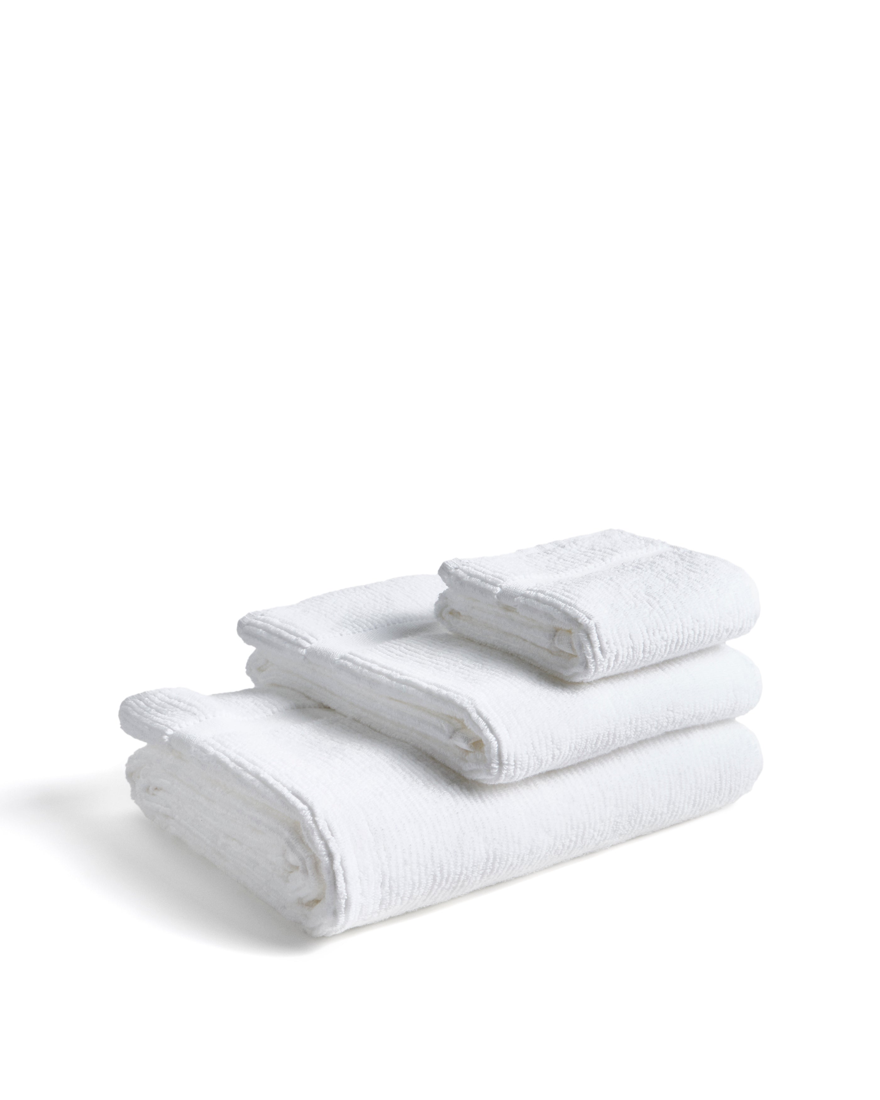 Olvira 100% cotton white jacquard hand towel 50 x 90cm - Product Image