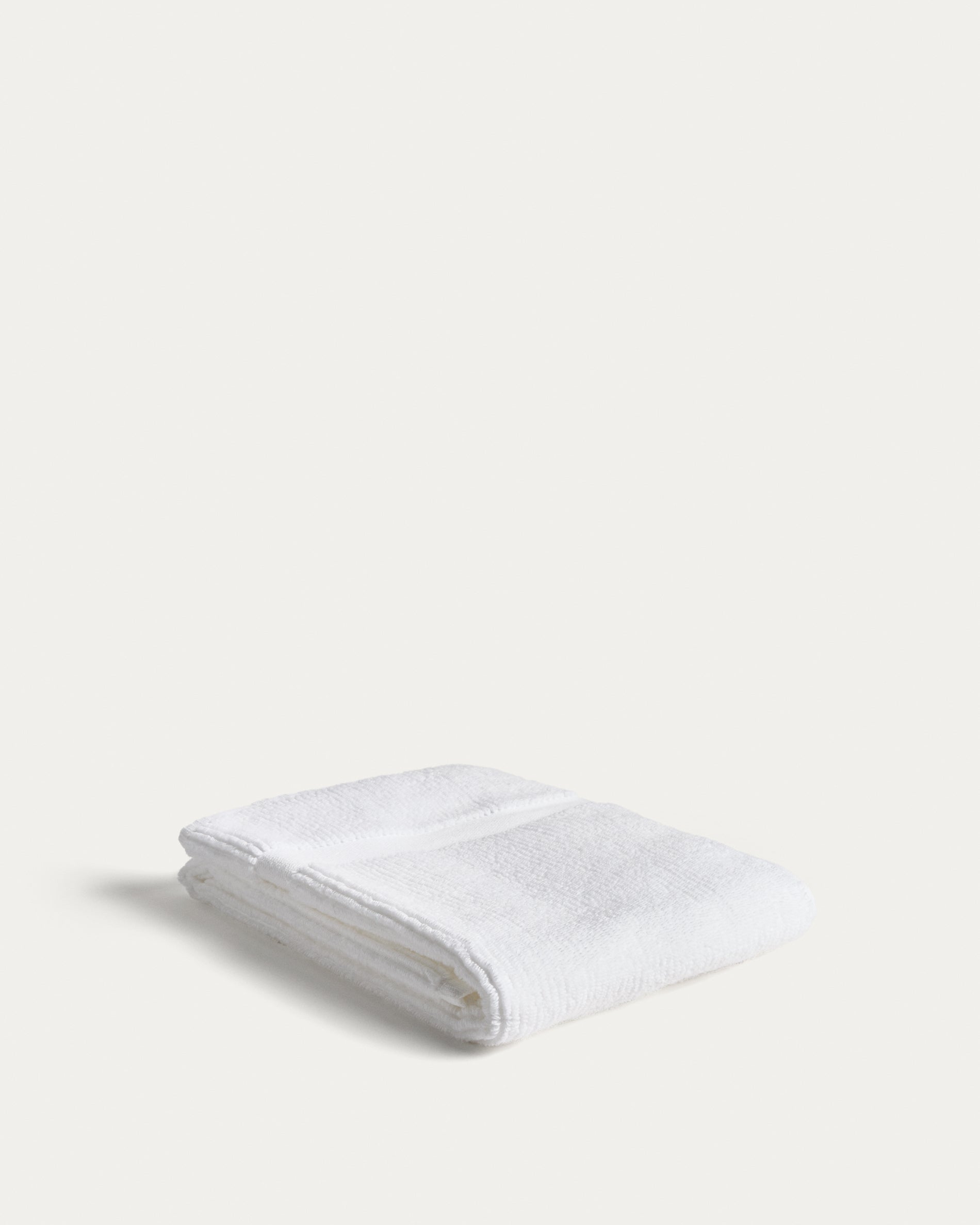 Olvira 100% cotton white jacquard hand towel 50 x 90cm - Product View