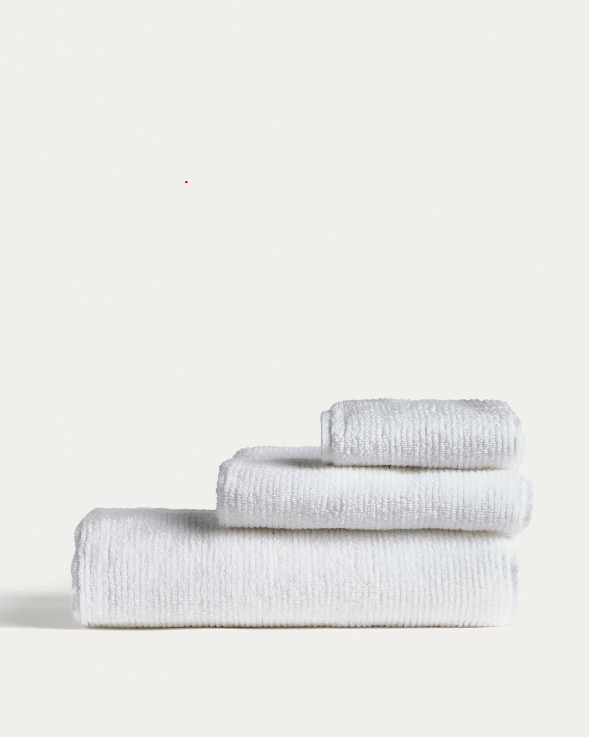 Olvira 100% cotton white jacquard hand towel 50 x 90cm - Product View