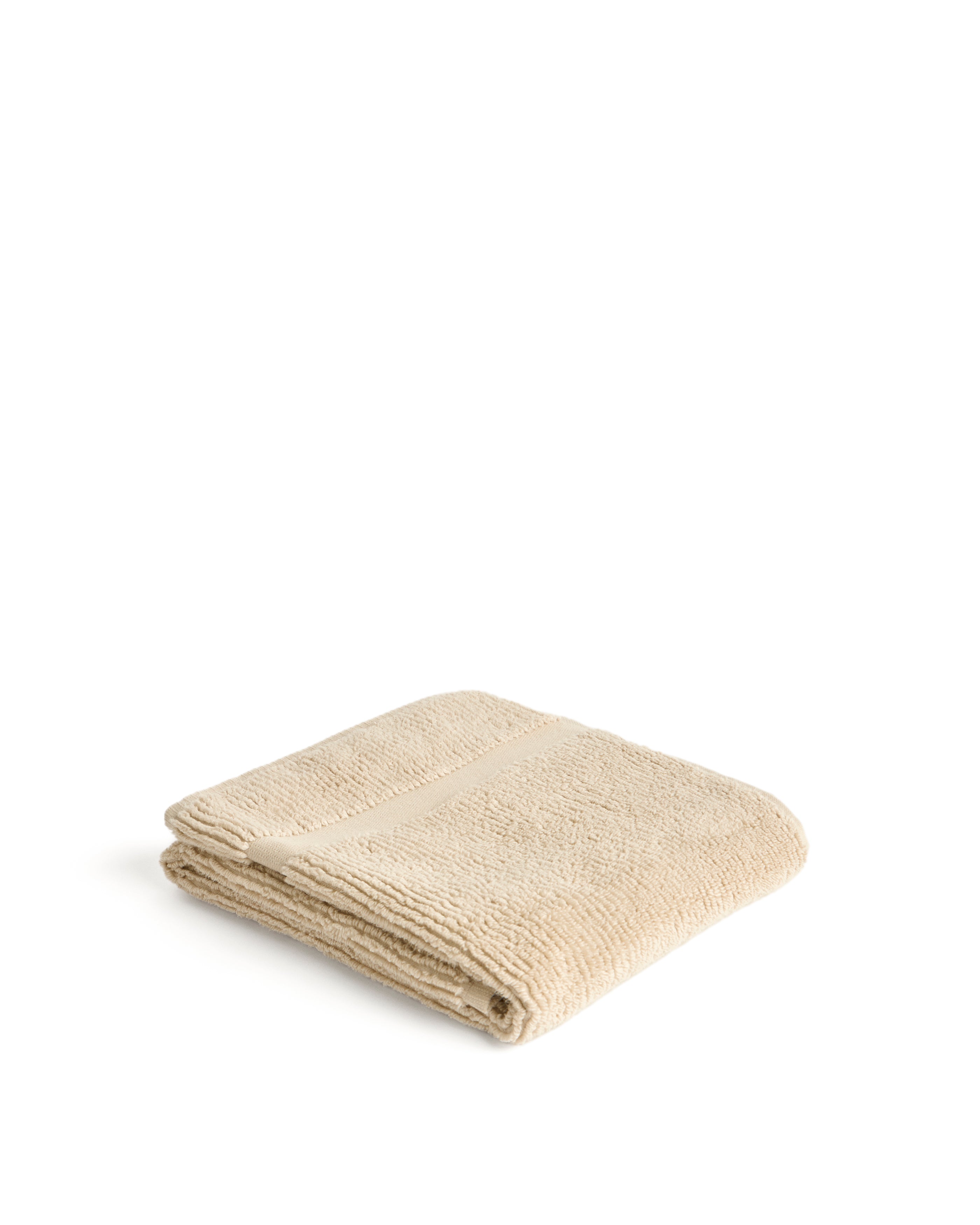 Olvira 100% cotton beige jacquard hand towel 50 x 90cm - Product Image