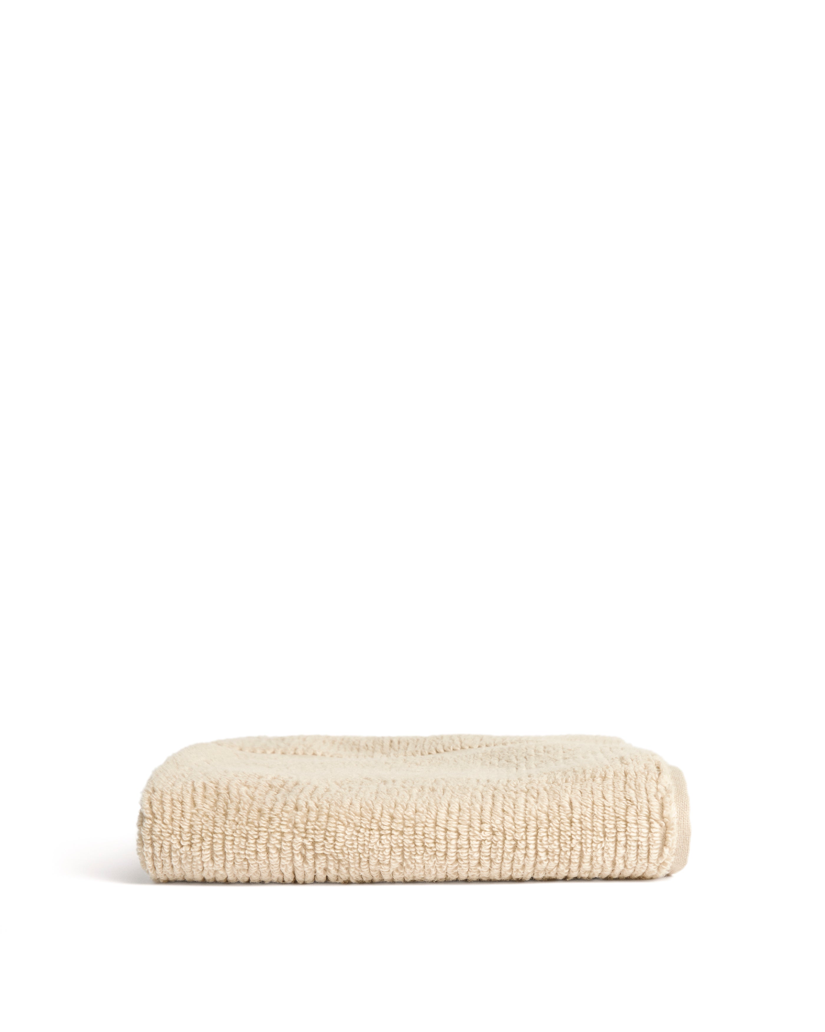 Olvira 100% cotton beige jacquard hand towel 50 x 90cm - Product Image