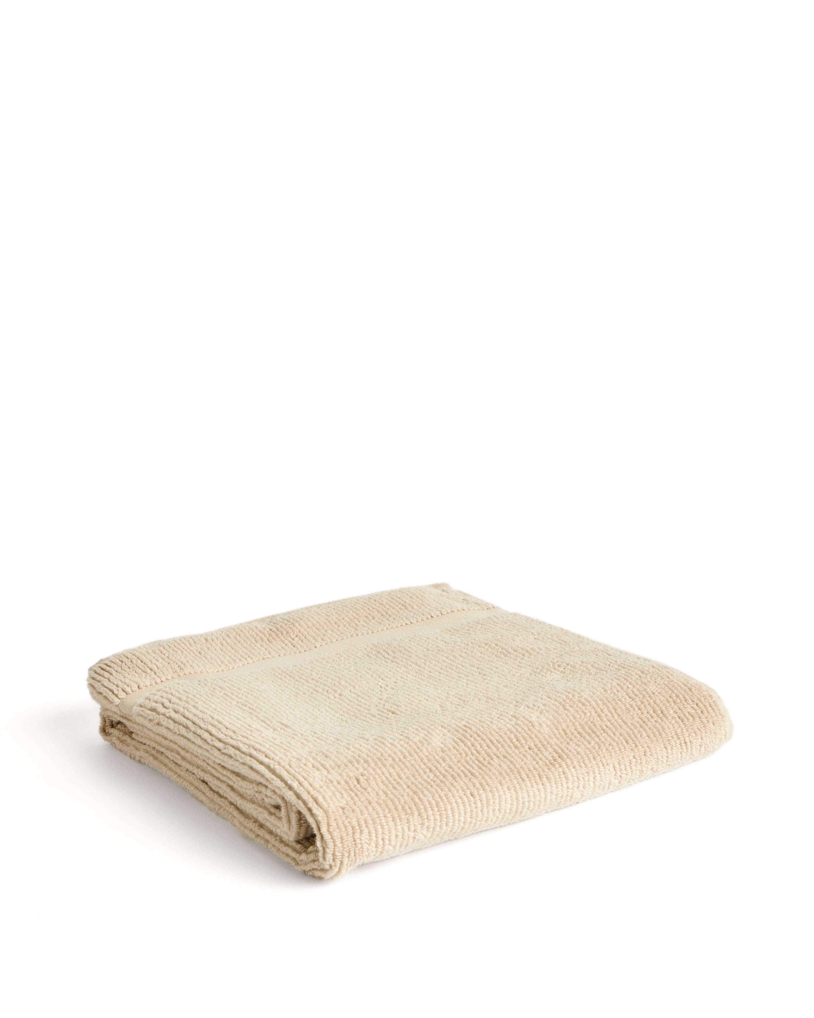 Olvira 100% cotton beige jacquard bath towel 70 x 140cm - Product Image