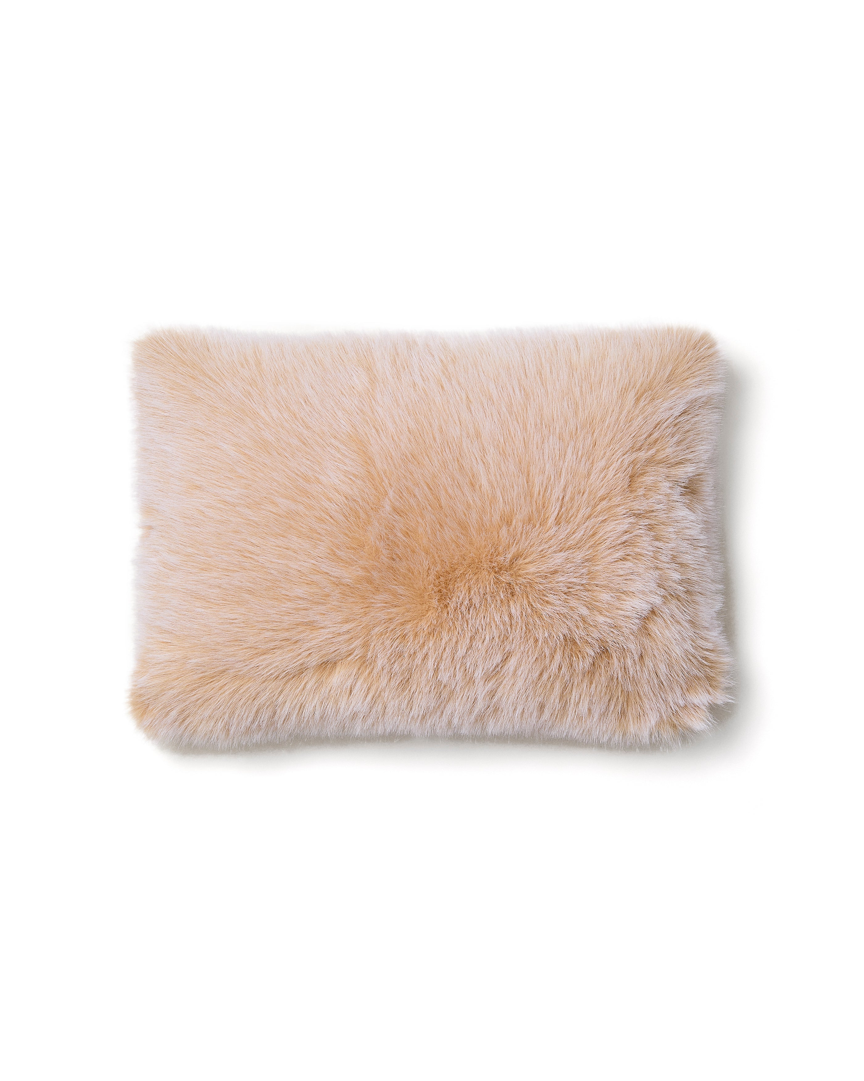 Lisara ecru two-tone faux-fur cushion cover 40 x 60cm - Product Image