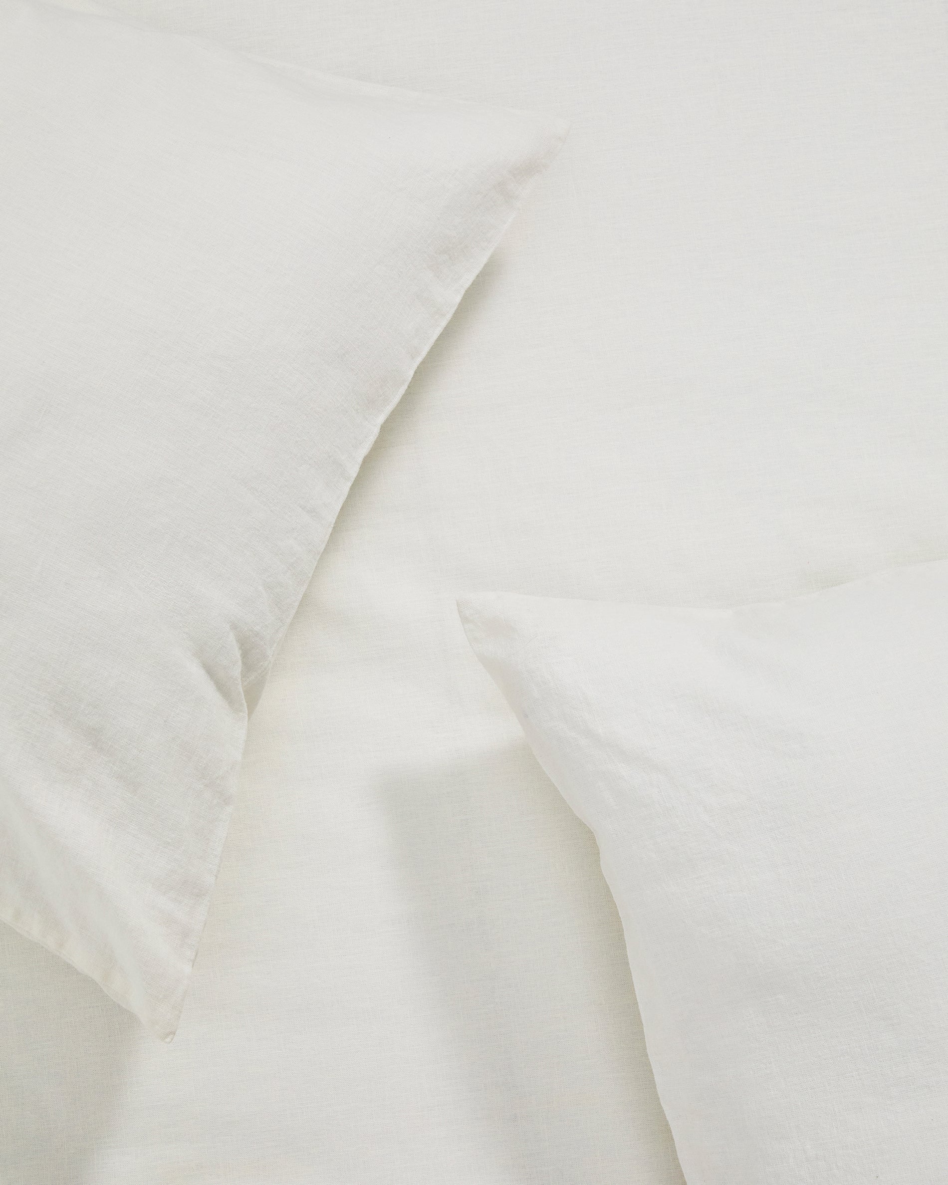 Simmel duvet cover and pillowcase set in ecru cotton and linen for 180cm bed - Detail
