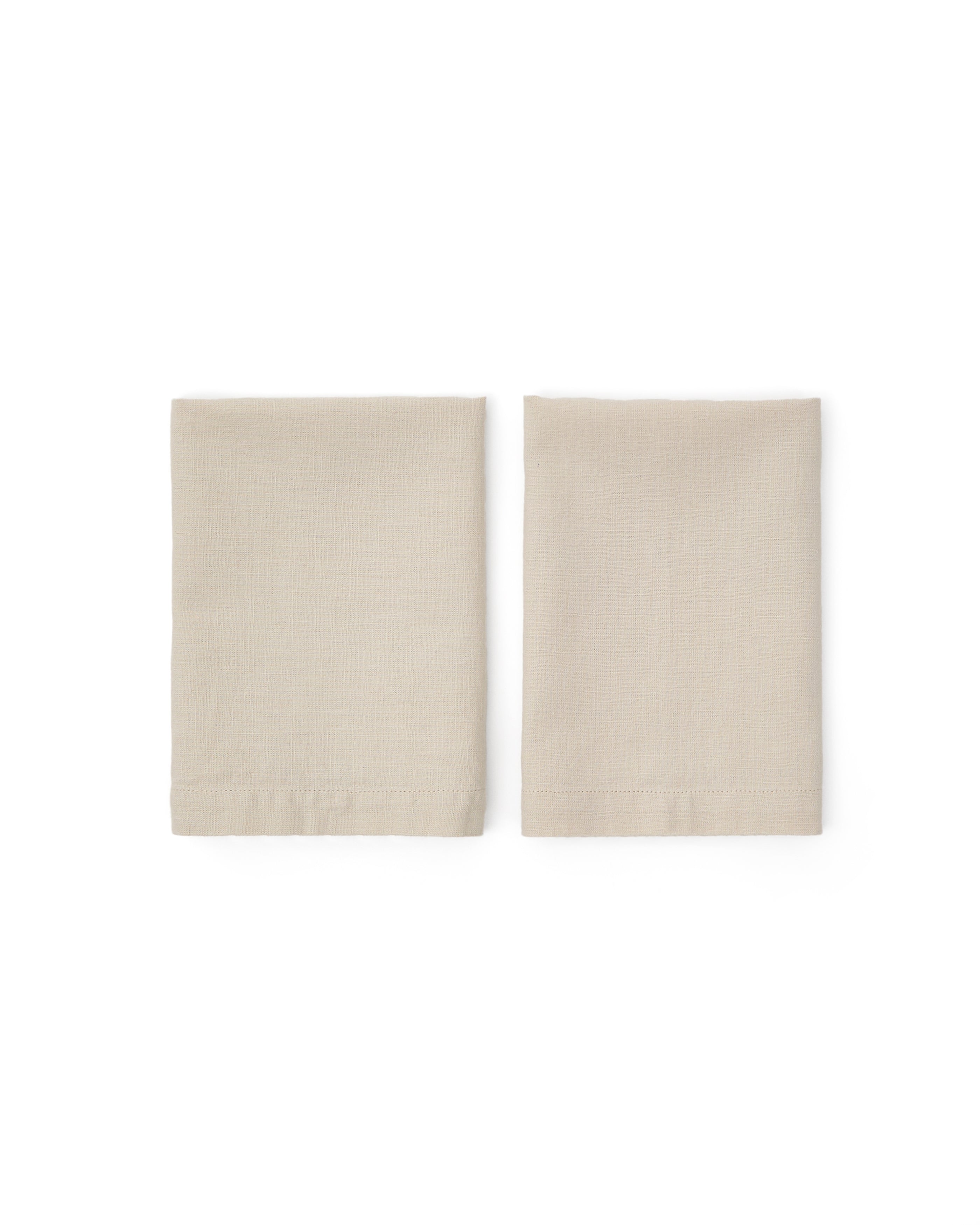 Aldine set of 2 cotton and linen napkins in stone grey - Product Image