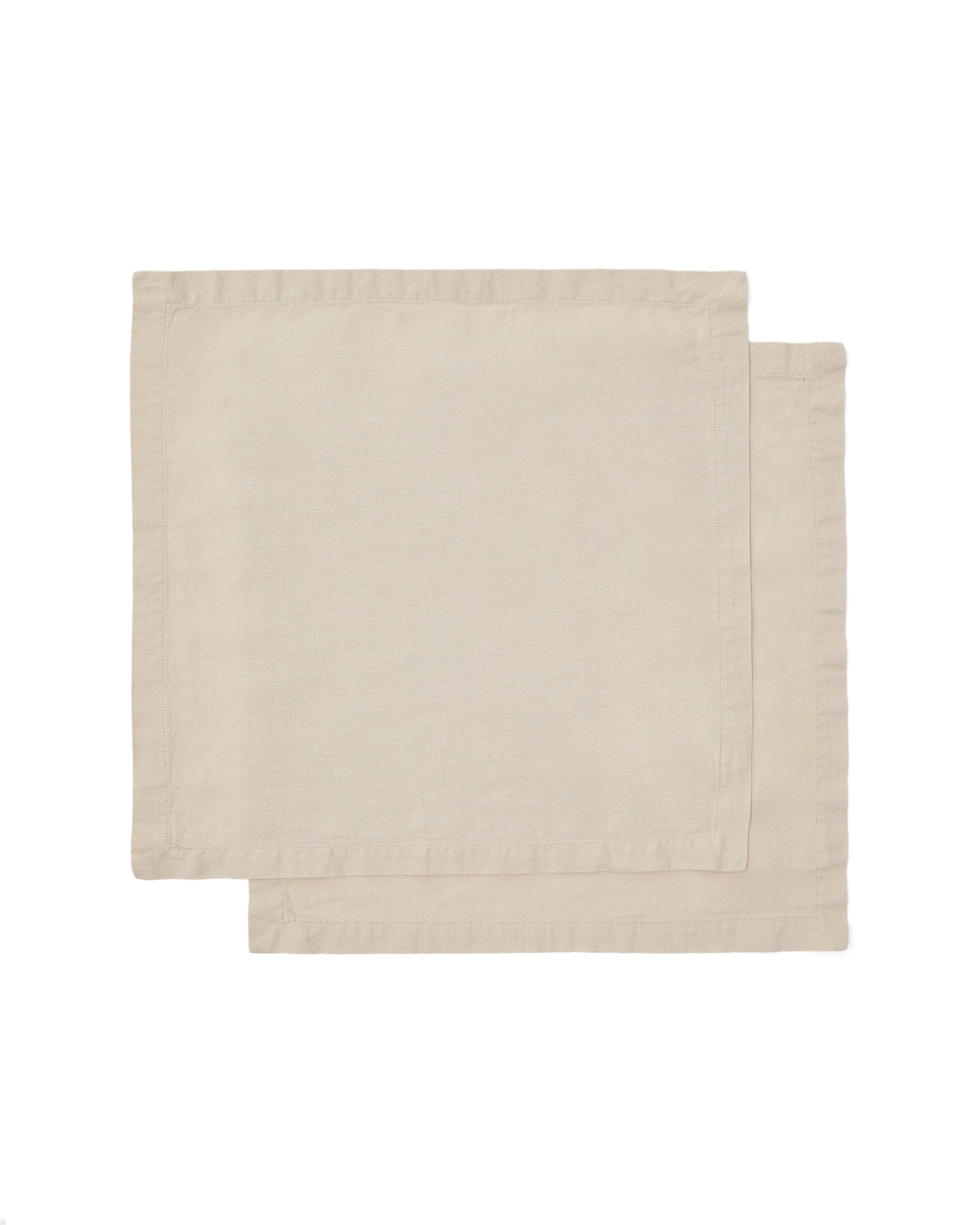 Aldine set of 2 cotton and linen napkins in stone grey - Product Image