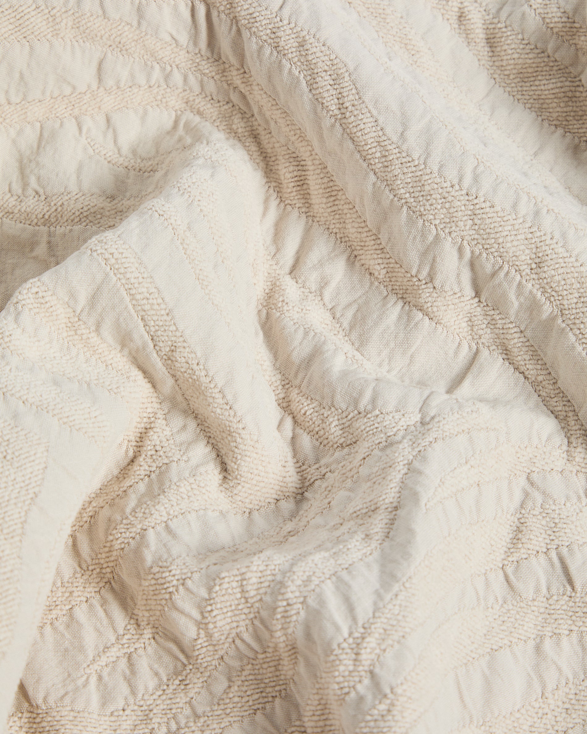 Zenti 100% cotton chenille bedspread in double sided zebra jacquard for 150/160 cm bed - Detail