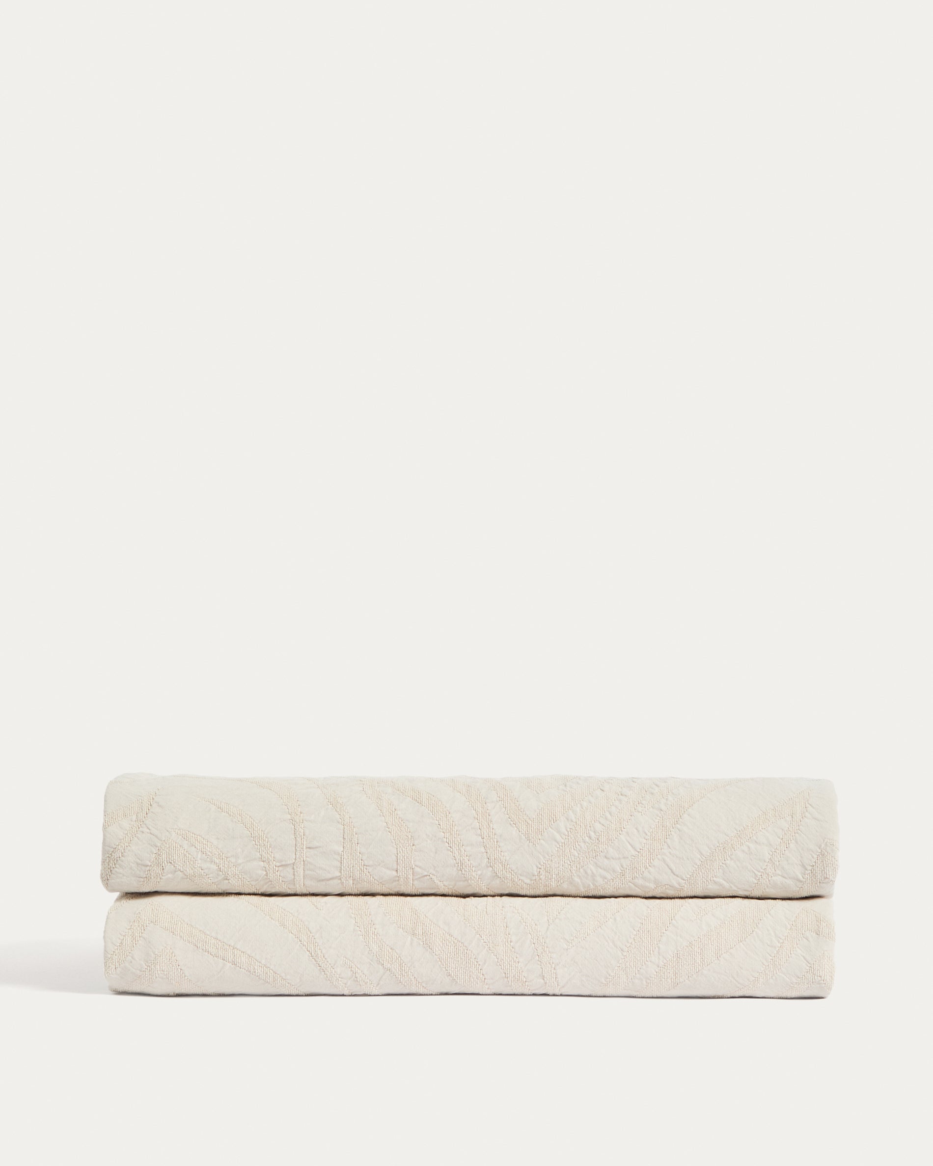 Zenti 100% cotton chenille bedspread in double sided zebra jacquard for 150/160 cm bed - Product View