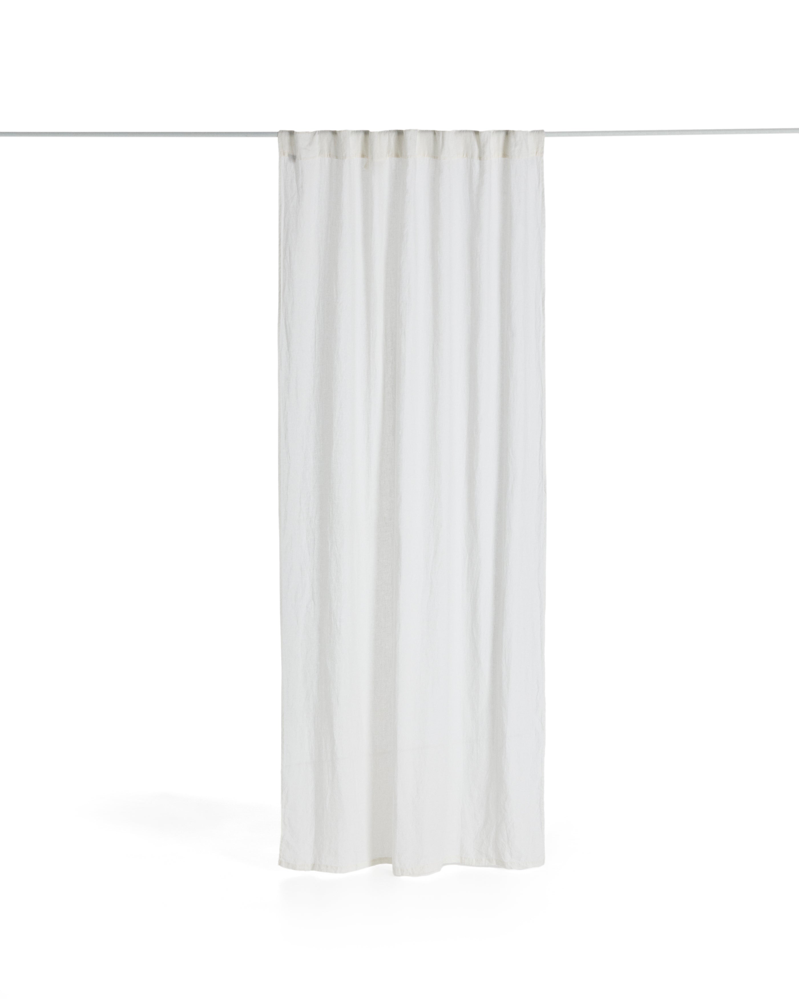 Nolira ecru cotton and linen curtain 140 x 270cm - Product Image