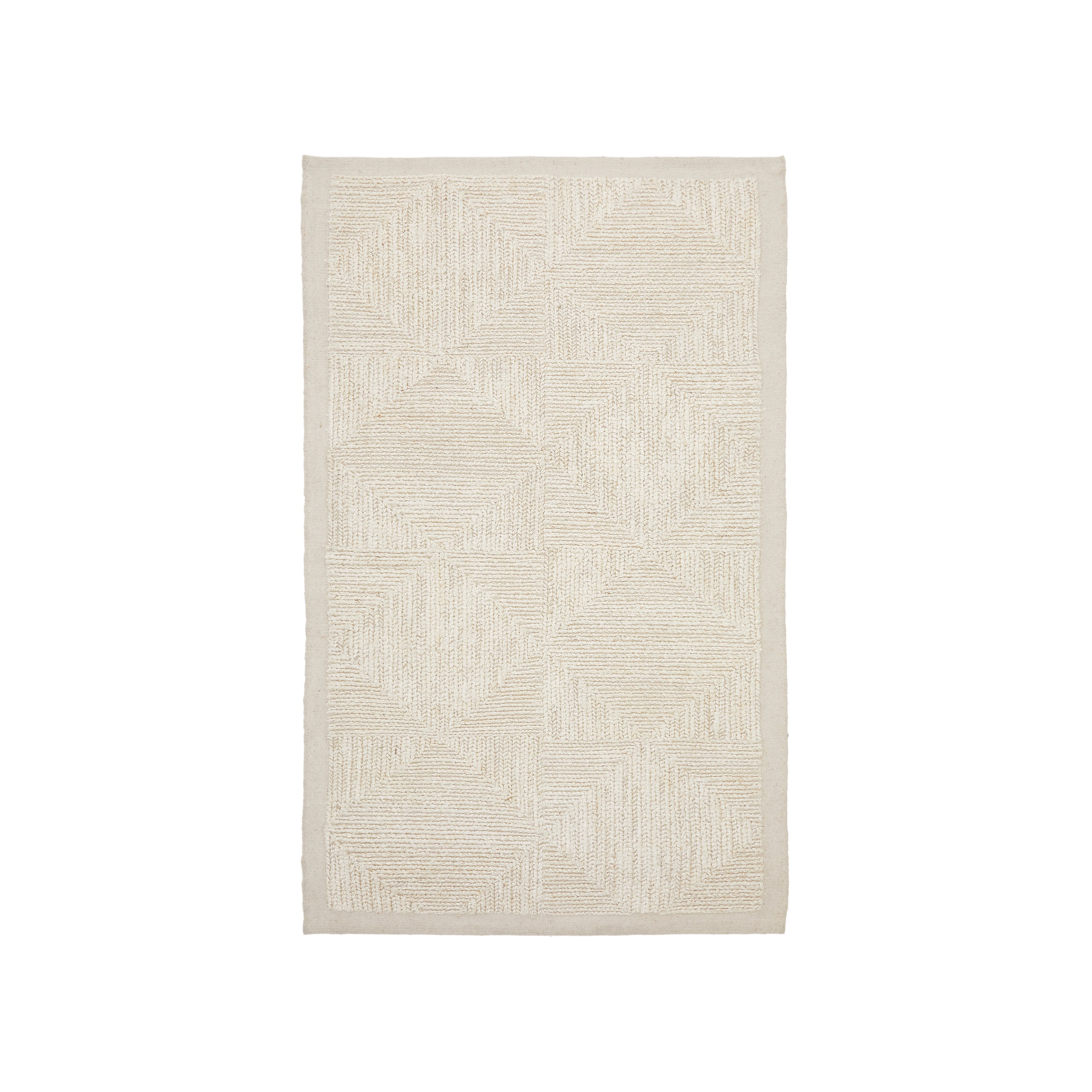 Sicali white jute carpet 160 x 230 cm