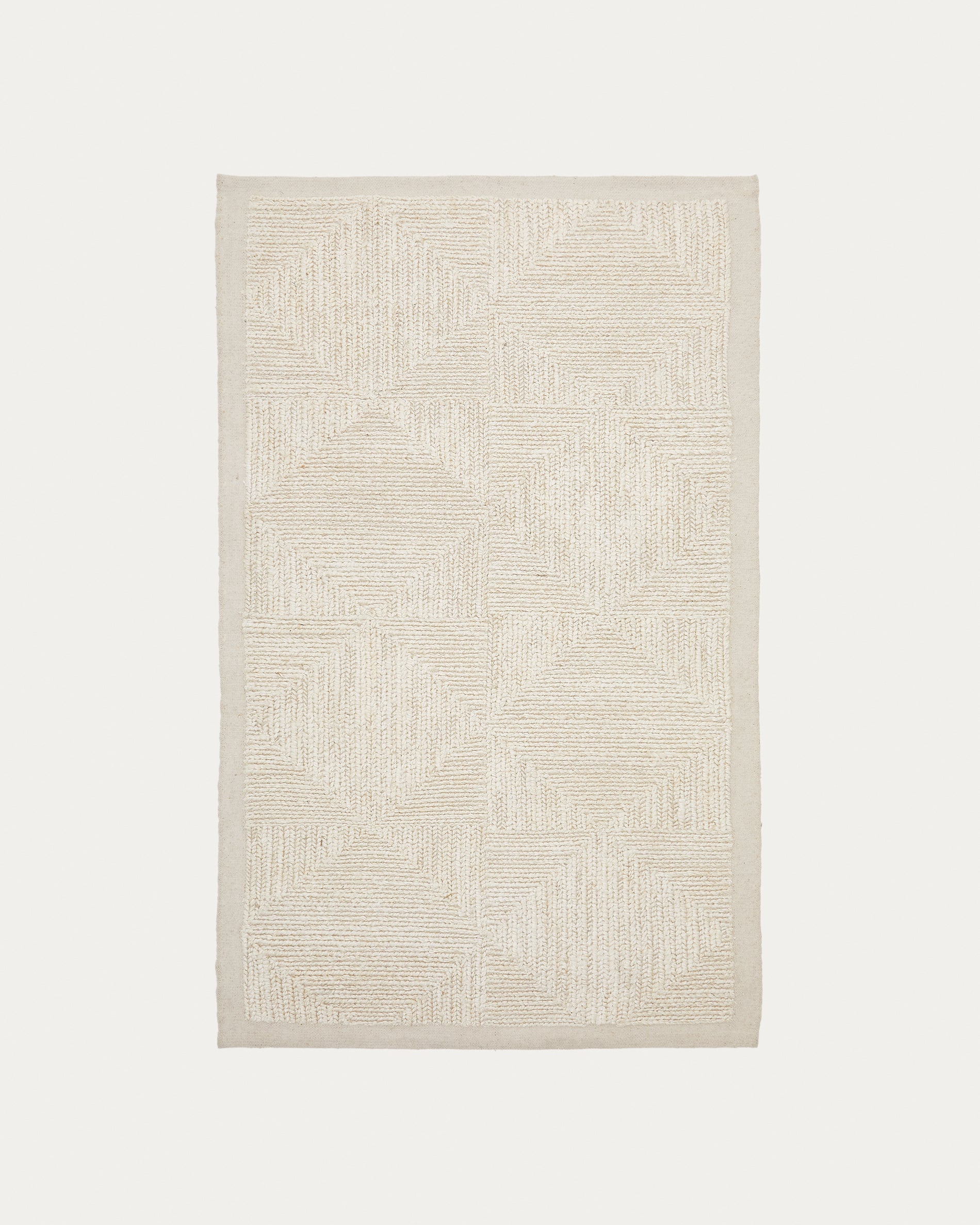 Sicali white jute carpet 160 x 230 cm