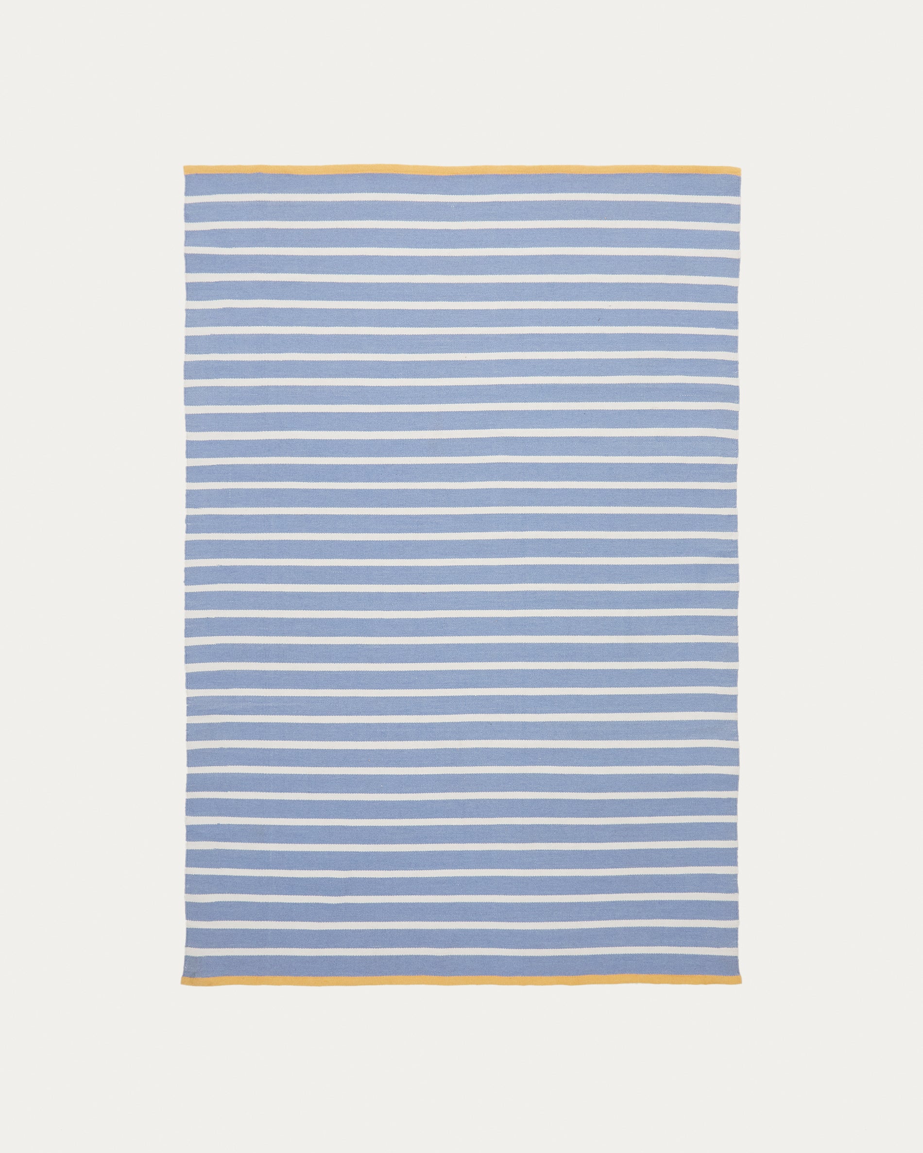 Mendia blue and white striped carpet 100% PET 160 x 230 cm