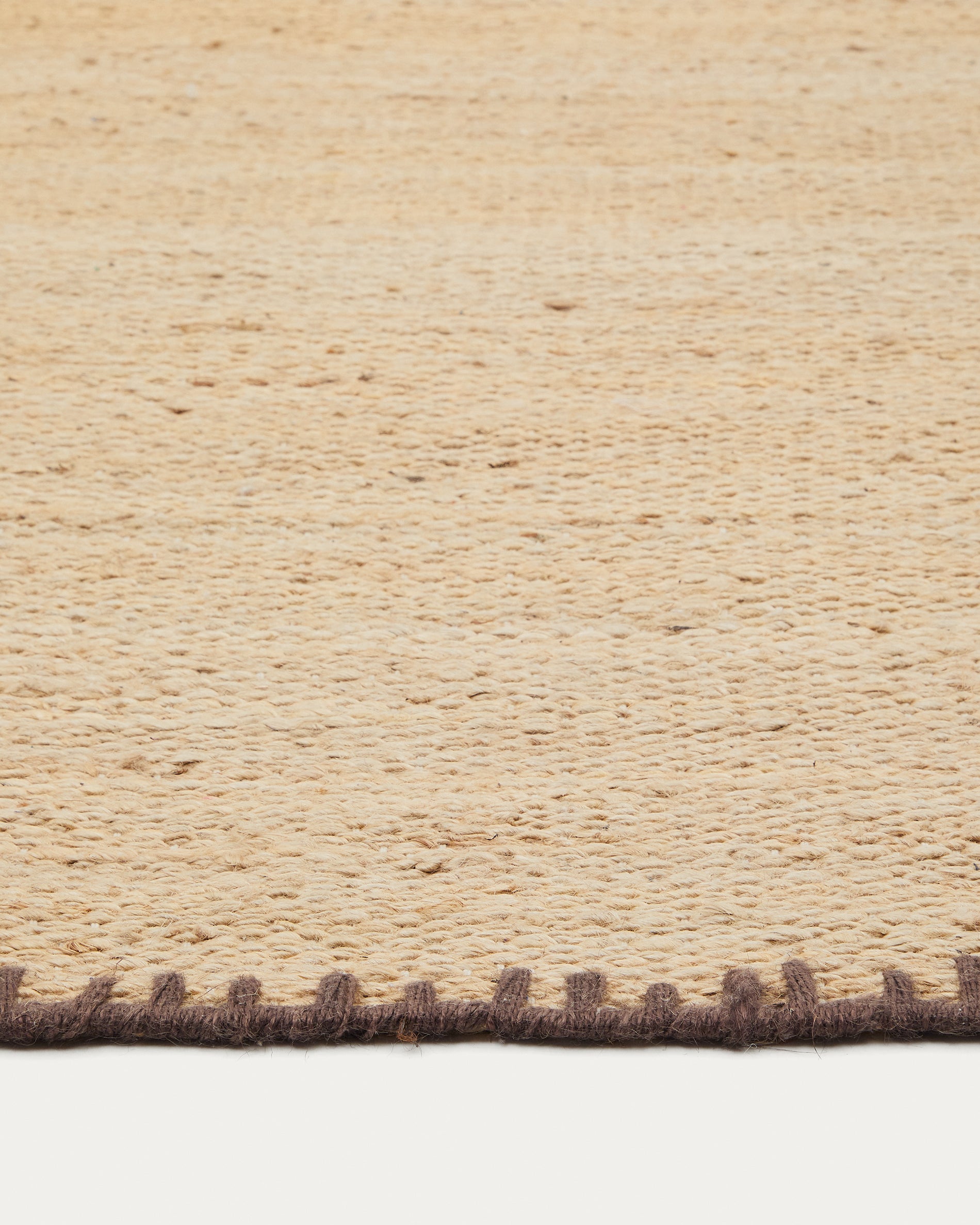 Sorina natural twine carpet with brown border 200 x 300 cm