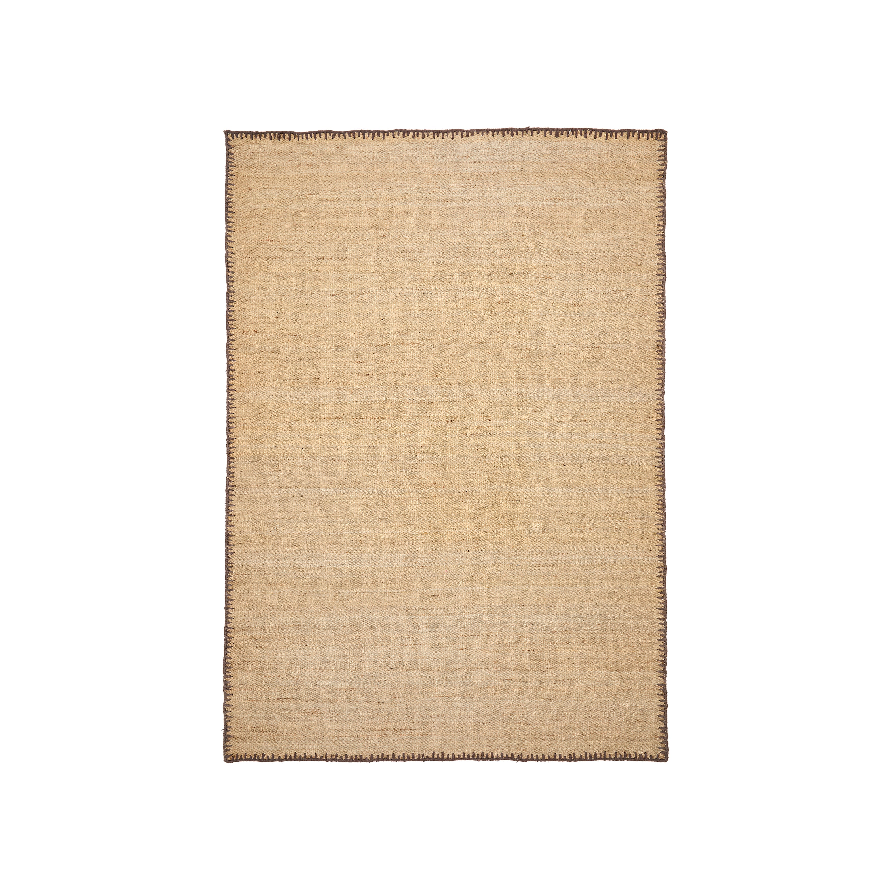 Sorina natural jute carpet with brown border 160 x 230 cm