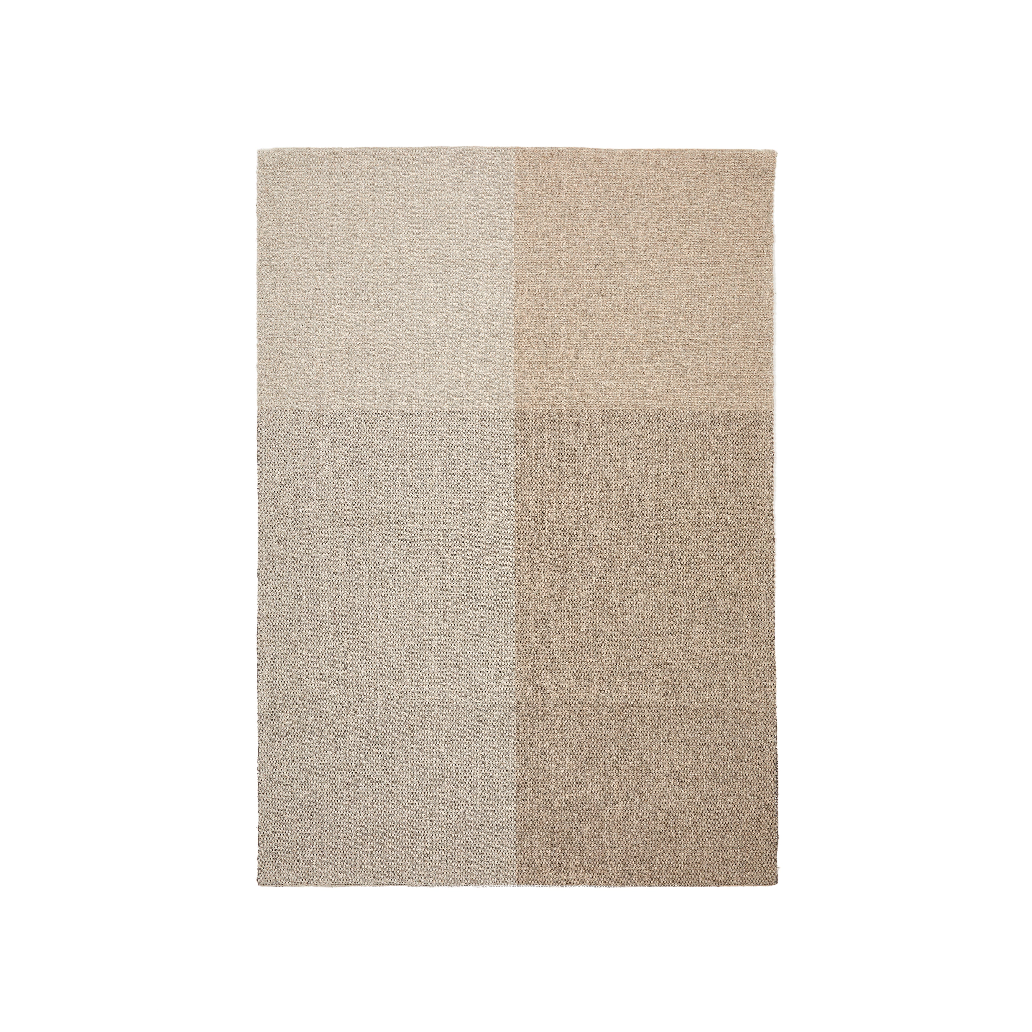 Sulema carpet in beige checkered wool 160 x 230 cm