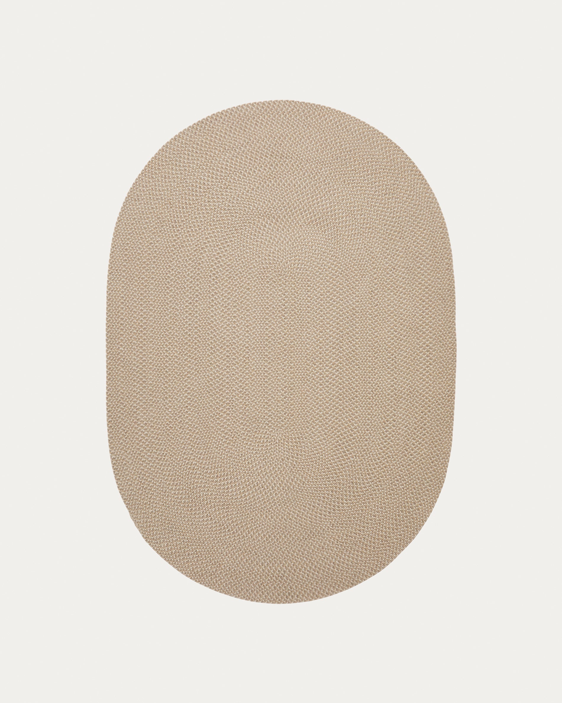 Rodhe beige oval carpet 100% PET 160 x 230 cm