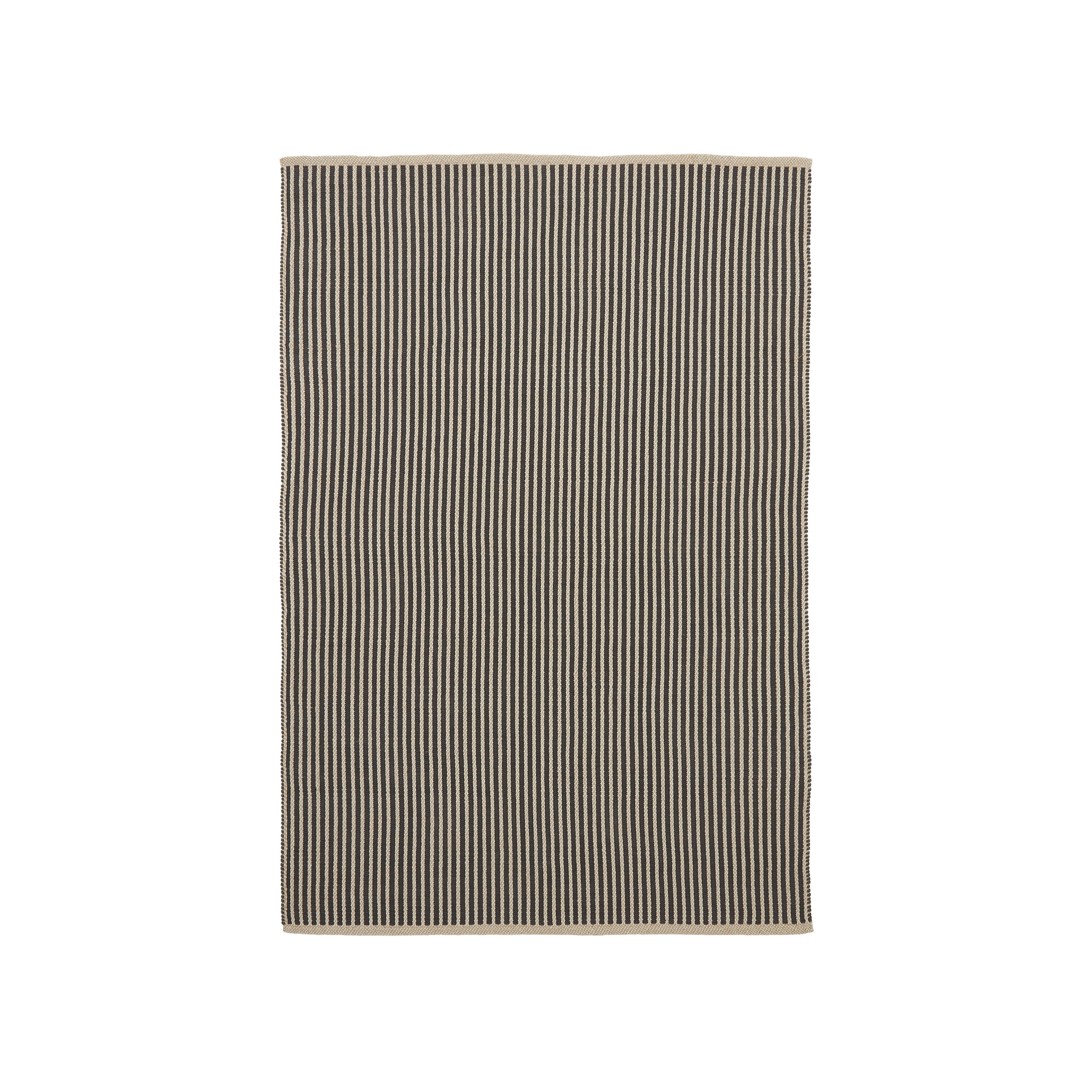 Satanca beige and black striped rug made from synthetic fibres 160 x 230 cm - Product Image