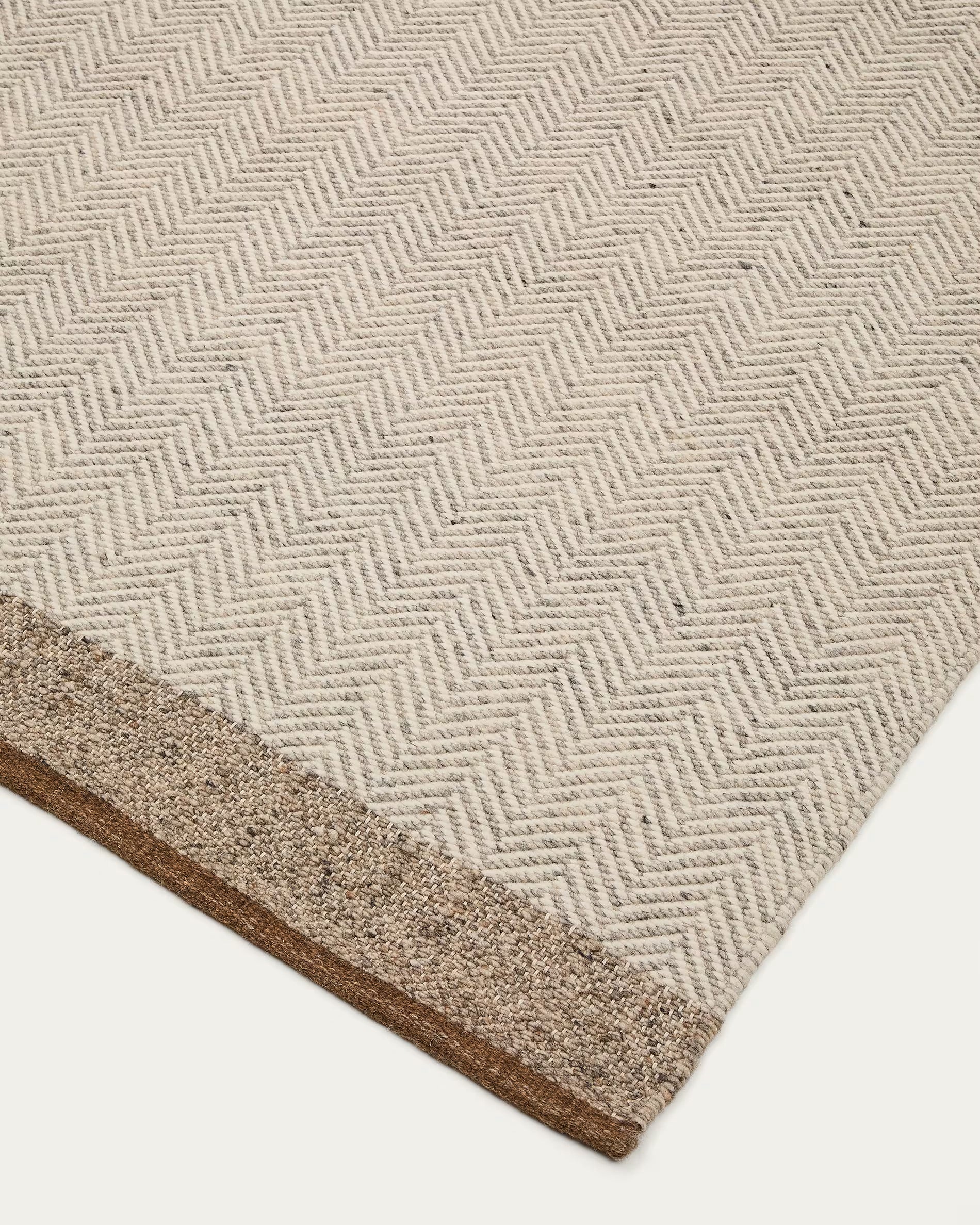 Nifelia beige wool rug, 160 x 230 cm.