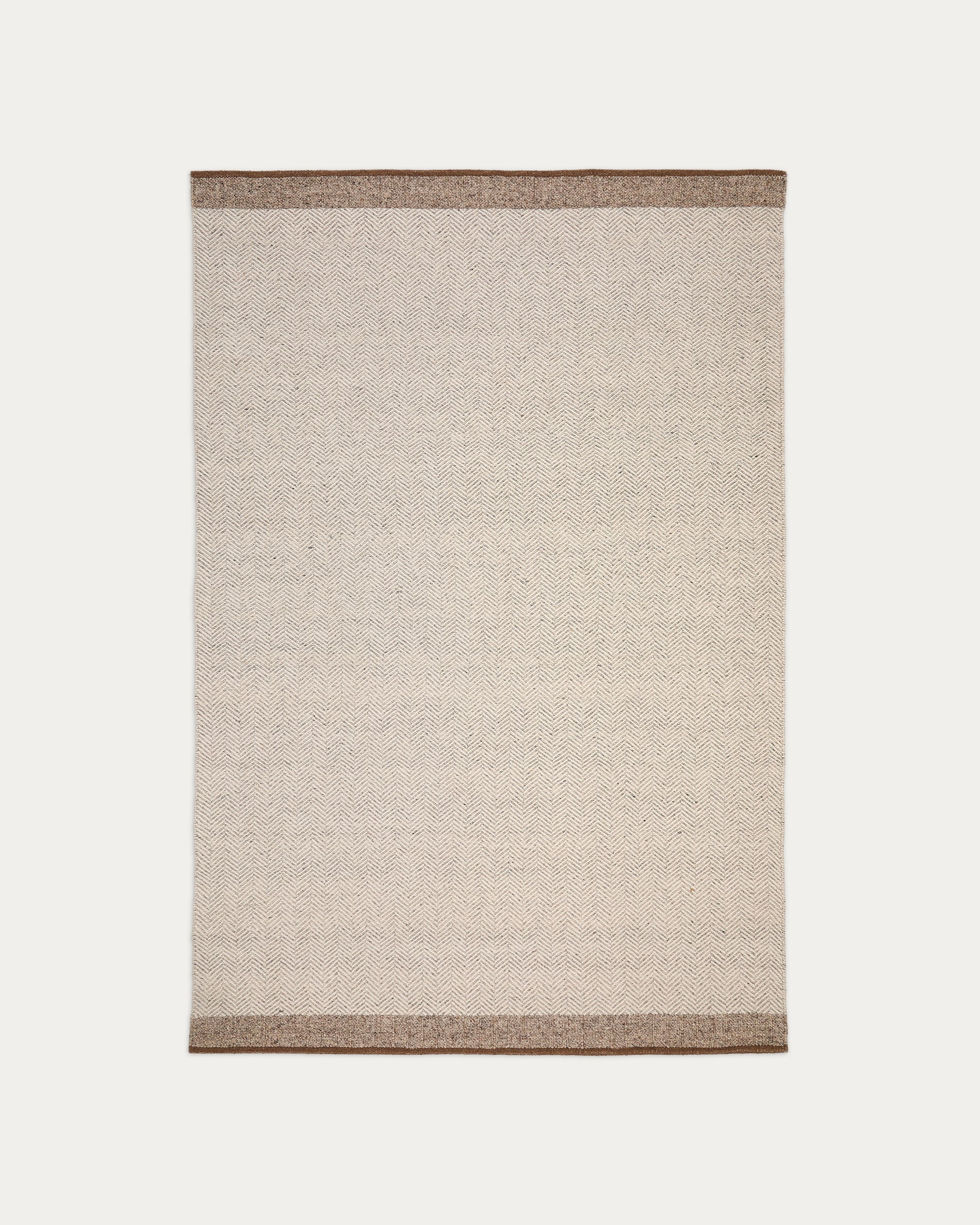 Nifelia beige wool jacquard rug, 160 x 230 cm - Product View
