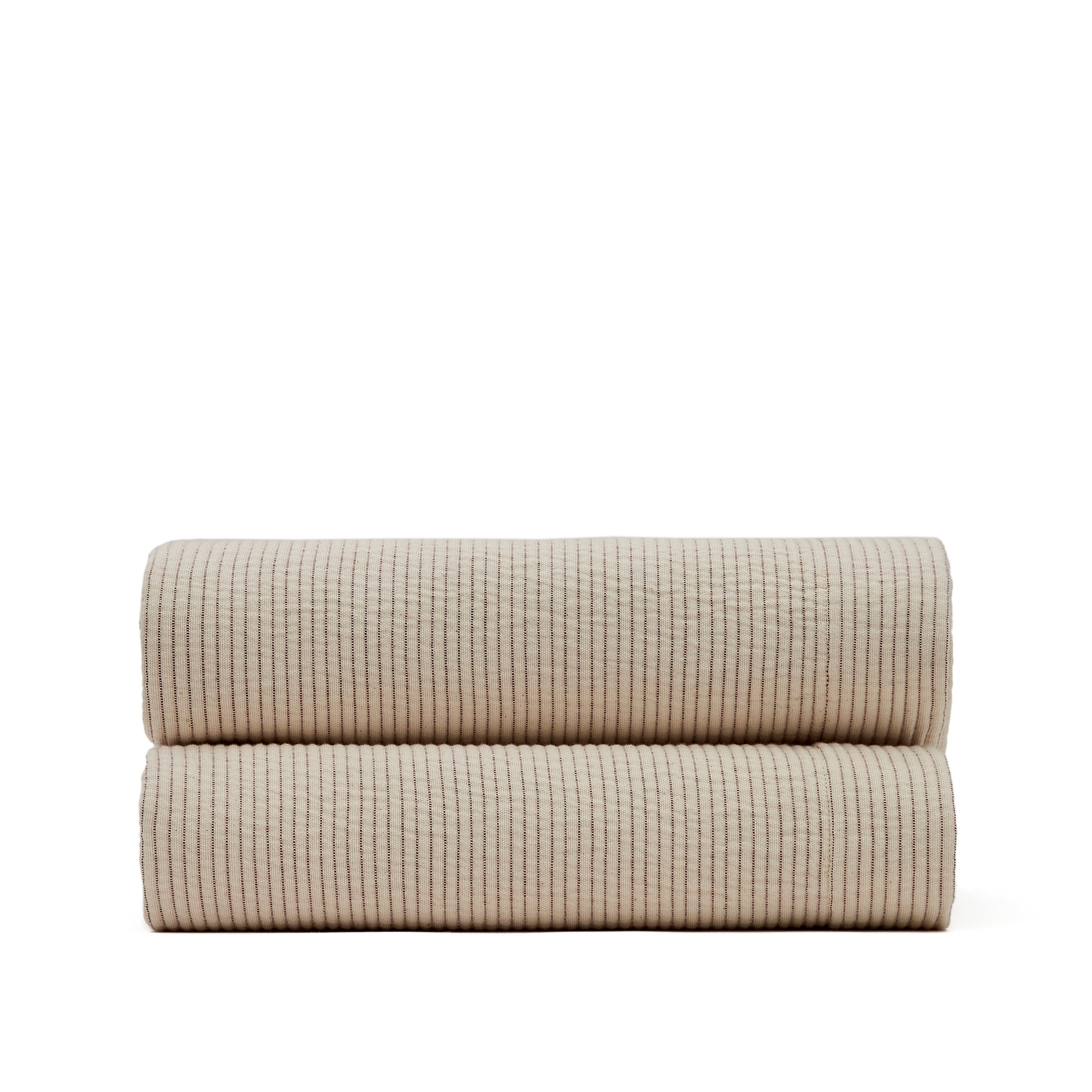 Bedar 100% cotton beige quilt for bed 150/160 cm - Product Image