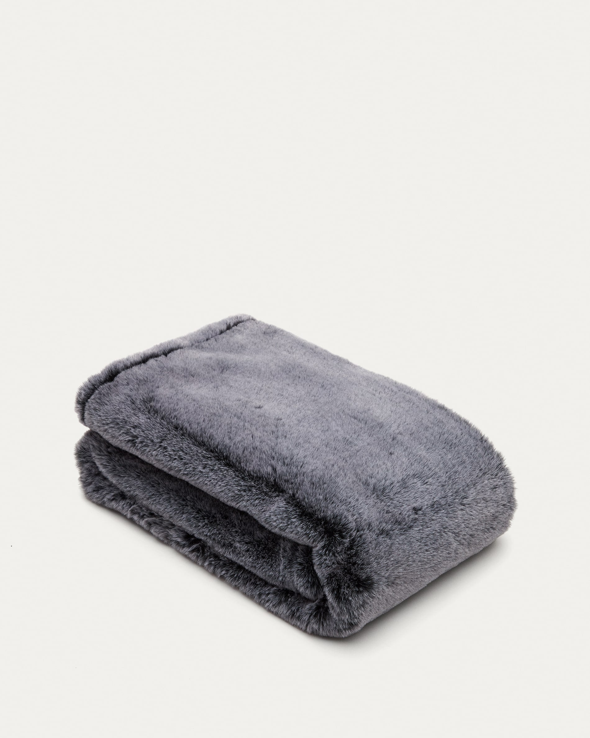 Stork blanket with dark grey fur 125 x 150 cm