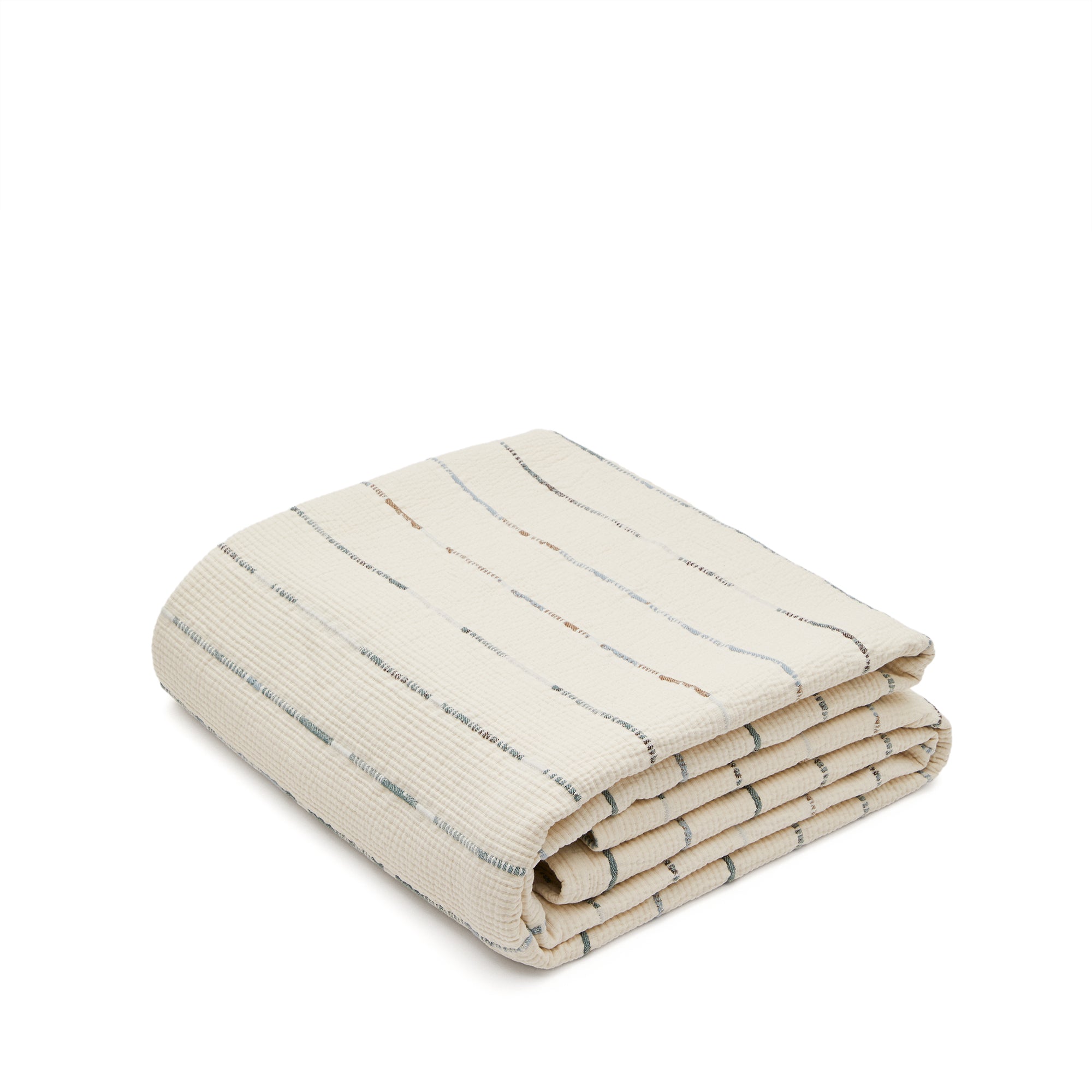 Satisa beige cotton bedspread for 150/160 cm bed