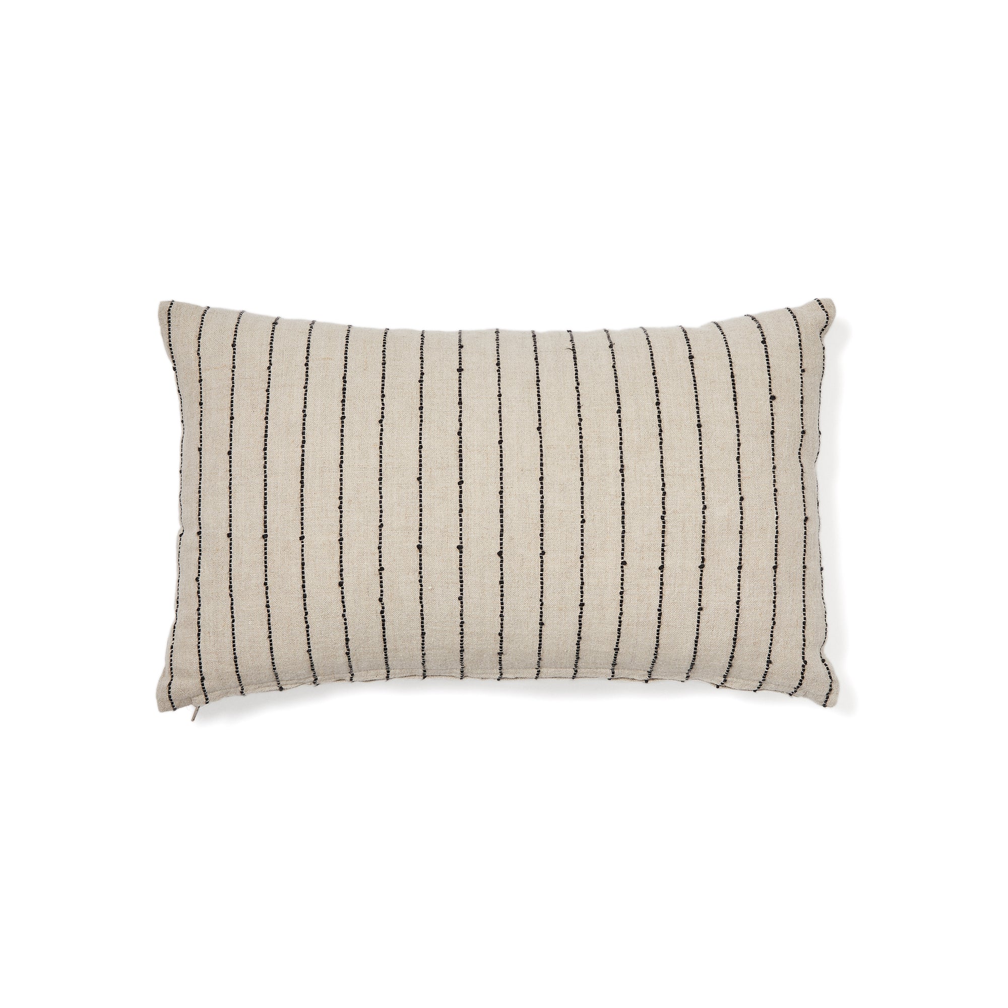 Sanima beige striped pillowcase 100% Linen 50 x 30 cm