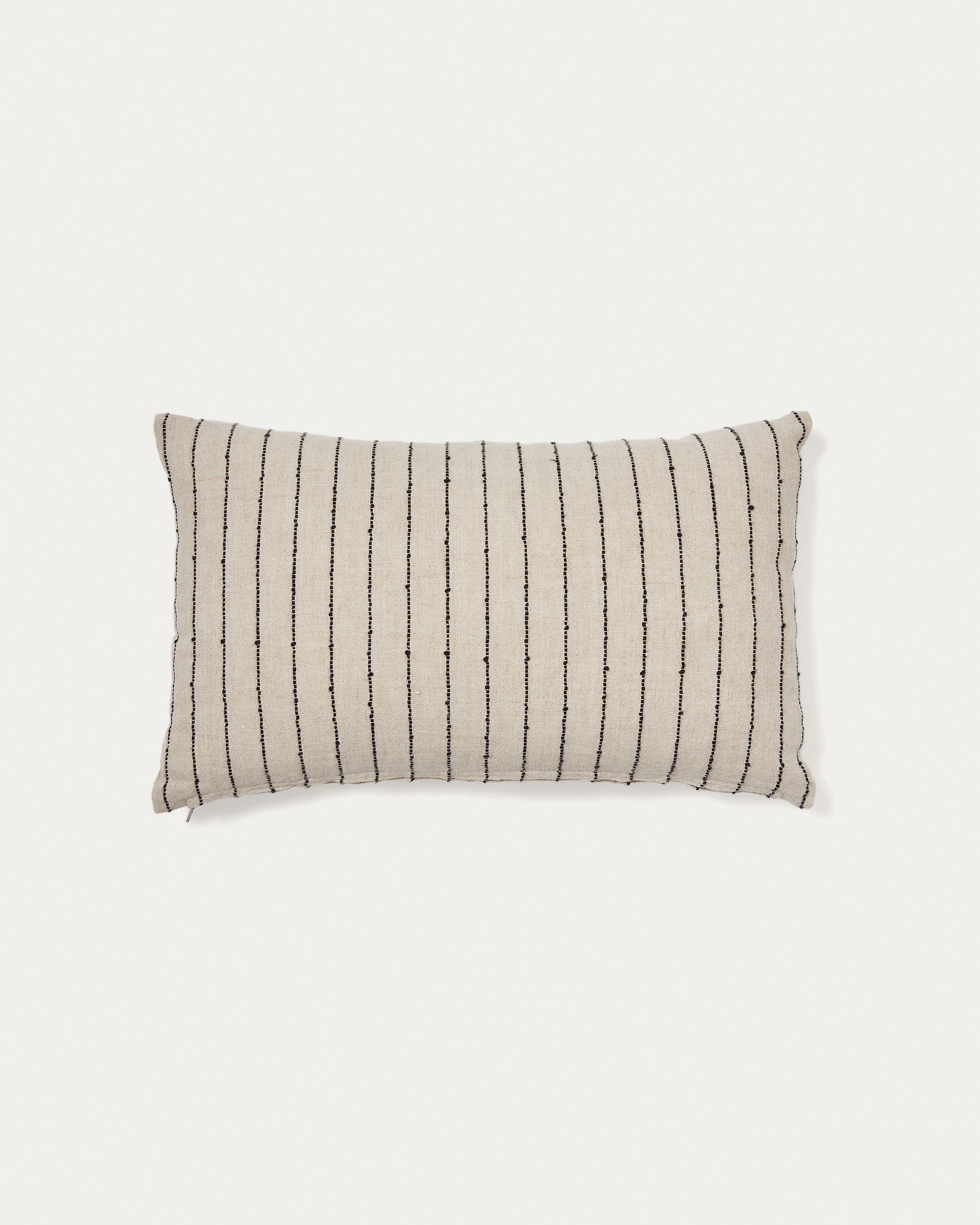 Sanima beige striped pillowcase 100% Linen 50 x 30 cm