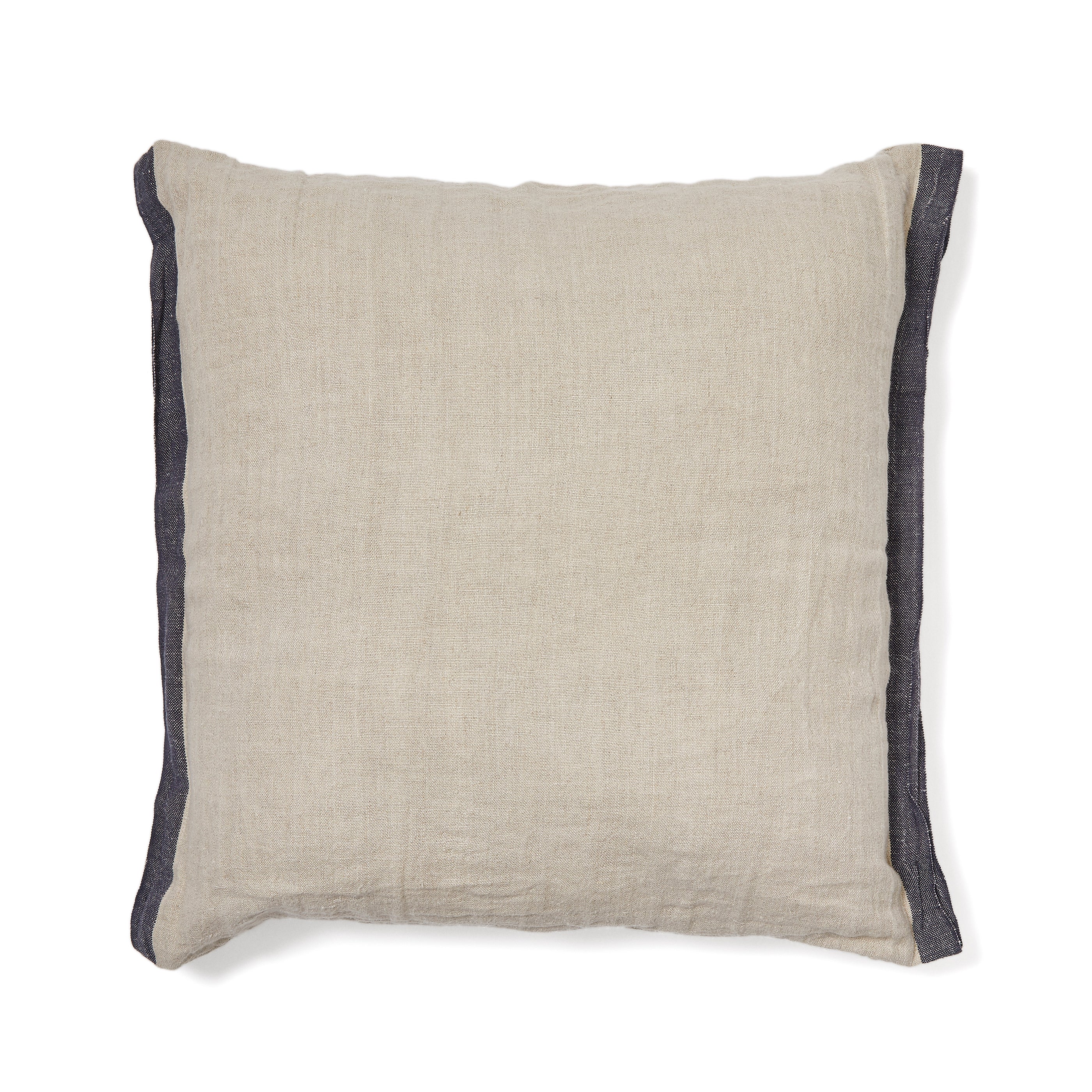 Suerta beige and blue cushion cover, 100% linen, 50 x 50 cm - Product Image