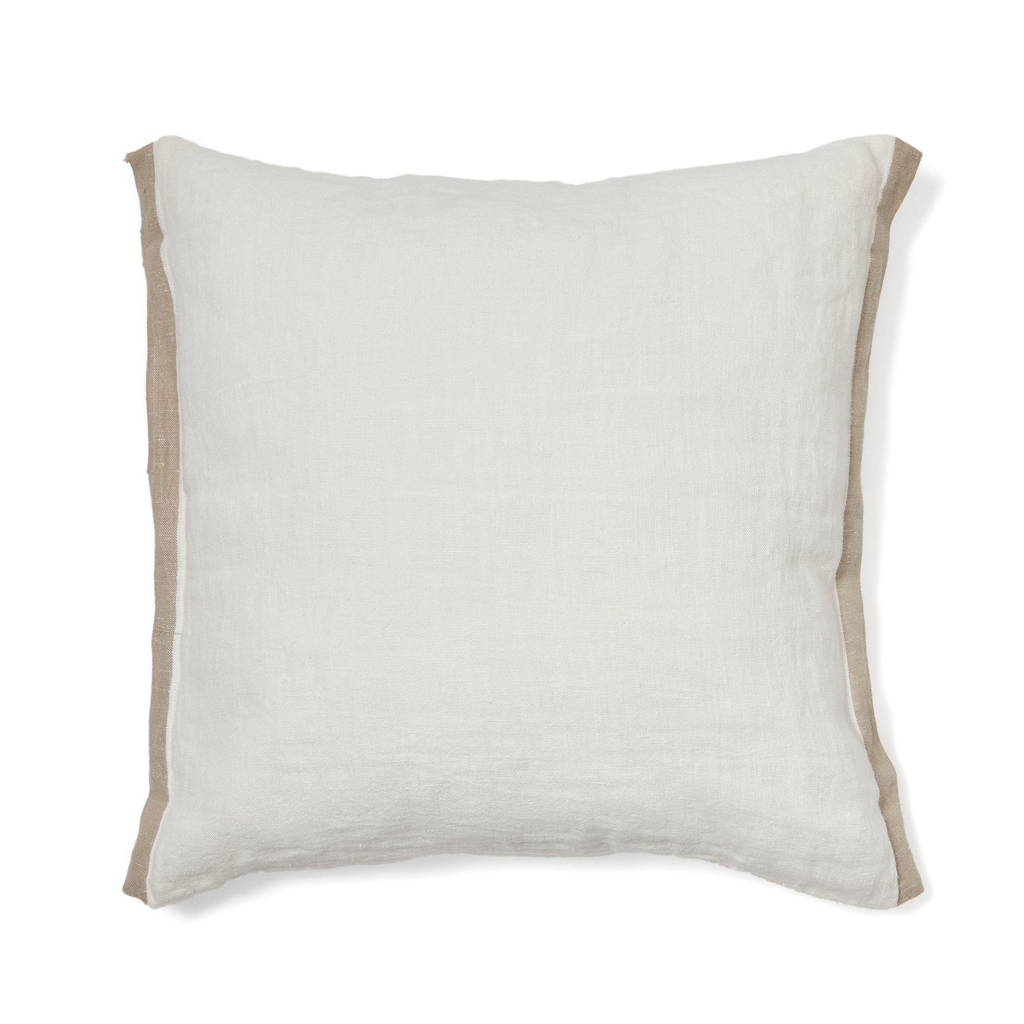 Suerta white and beige cushion cover, 100% linen, 50 x 50 cm - Product Image