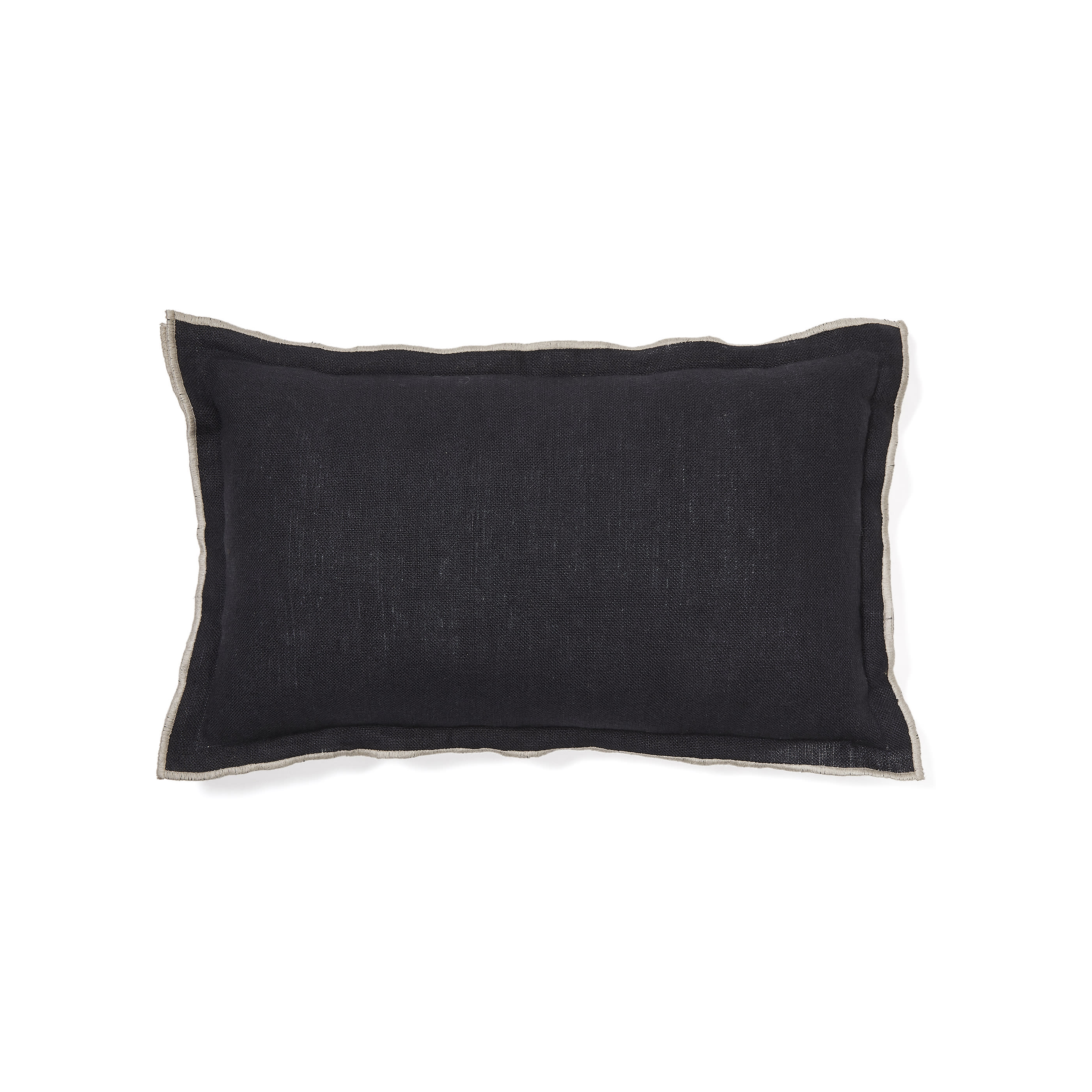 Sagi beige and black linen pillowcase 30 x 50 cm