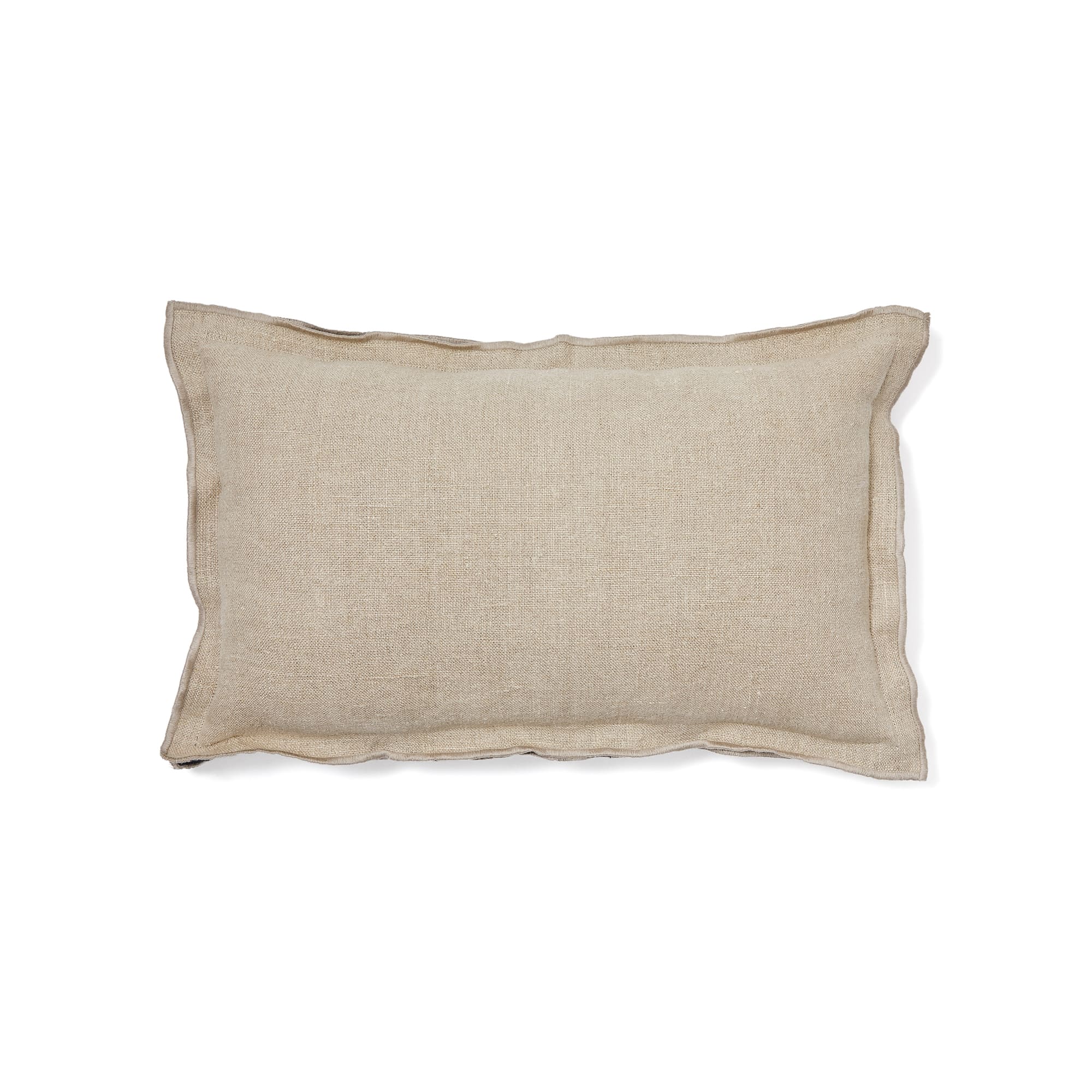 Sagi beige and black linen pillowcase 30 x 50 cm