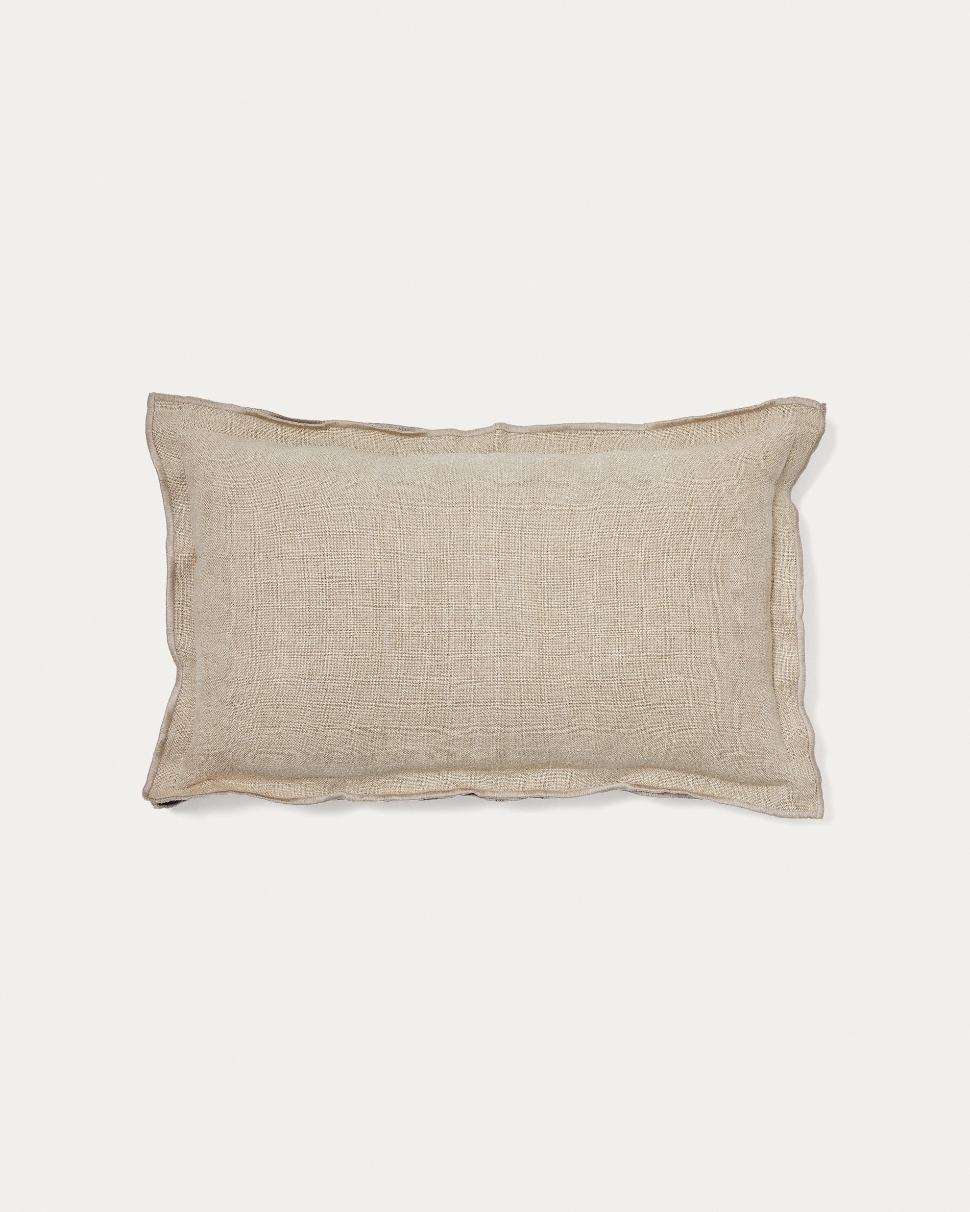 Sagi beige and black linen pillowcase 30 x 50 cm