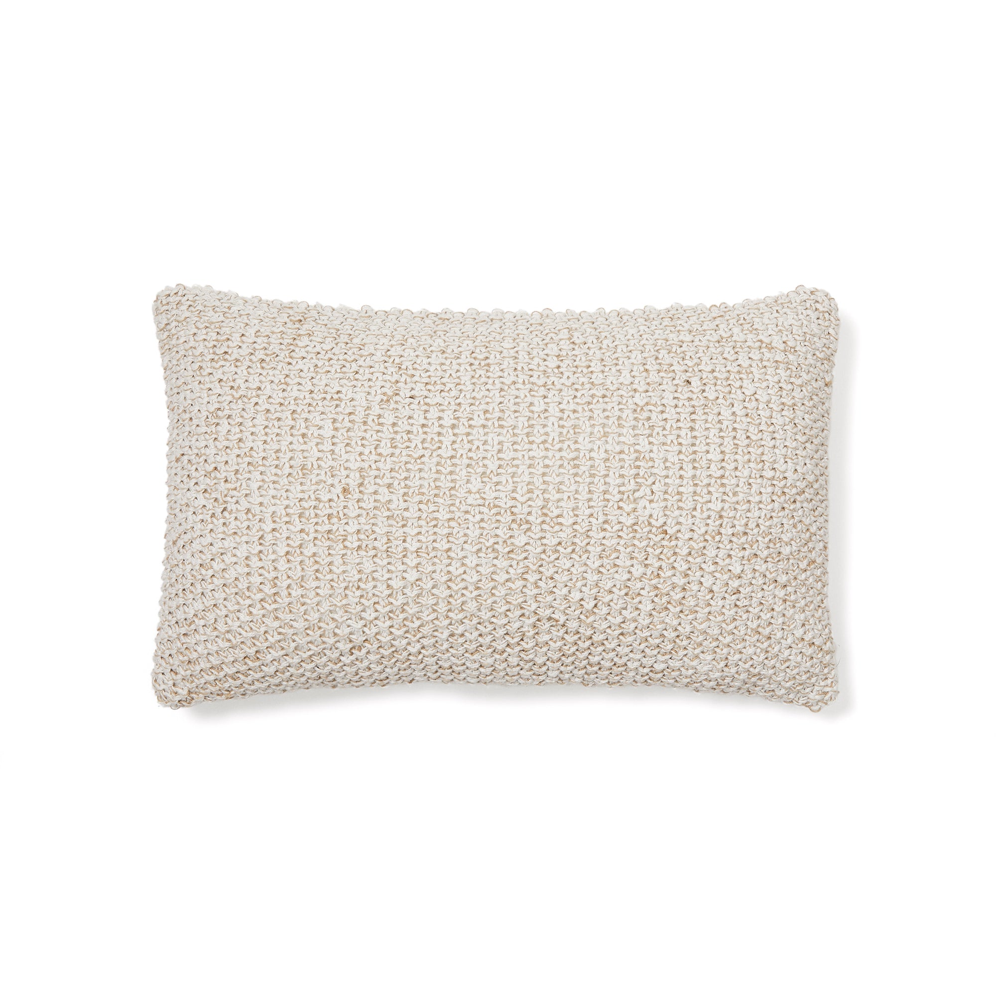 Sunira cushion cover in cotton and natural jute, 30 x 50 cm - Product Image