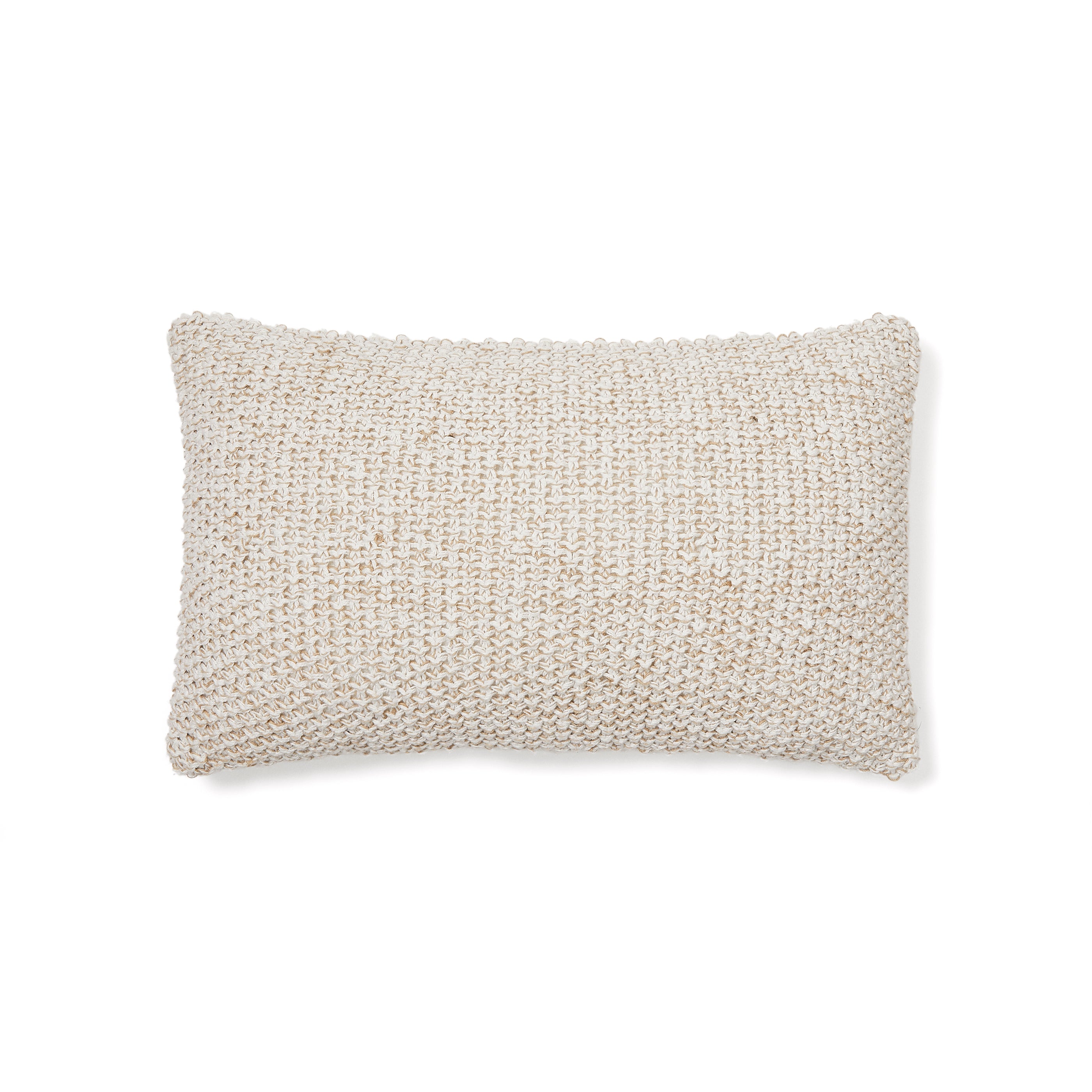 Sunira cushion cover in cotton and natural jute, 30 x 50 cm - Product Image