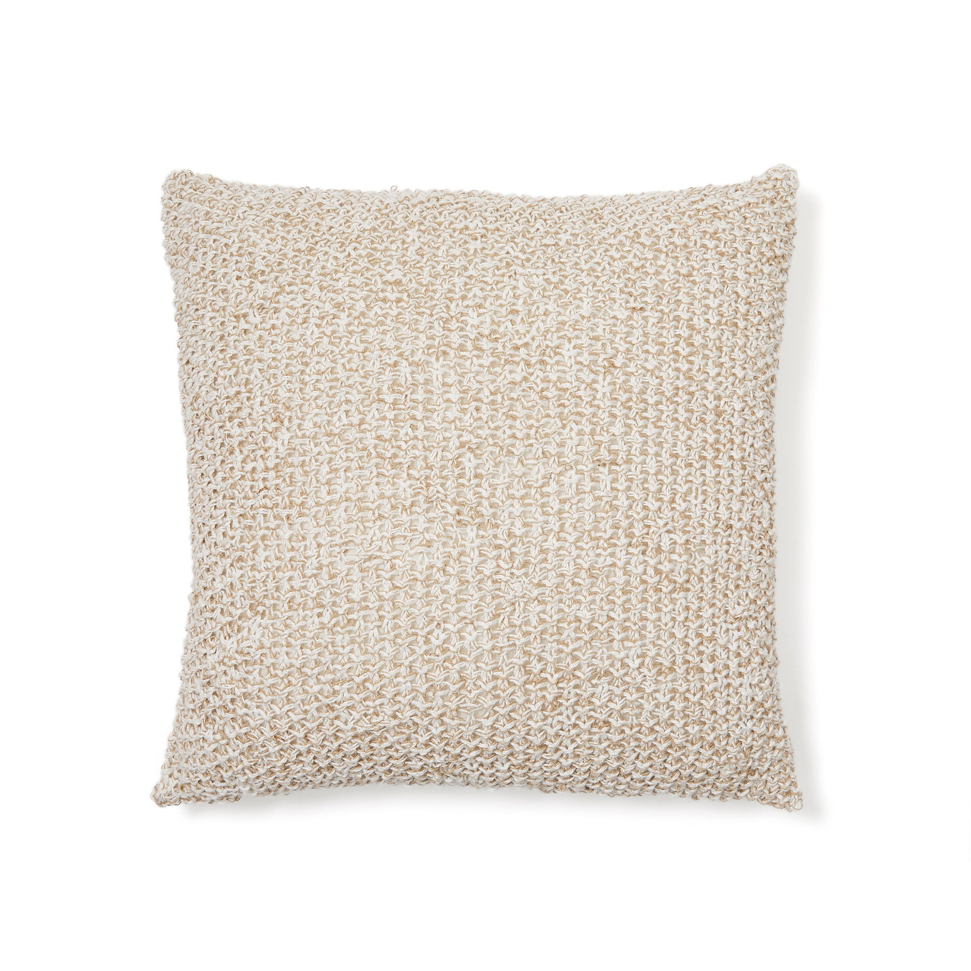 Sunira cushion cover in cotton and natural jute, 45 x 45 cm - Product Image
