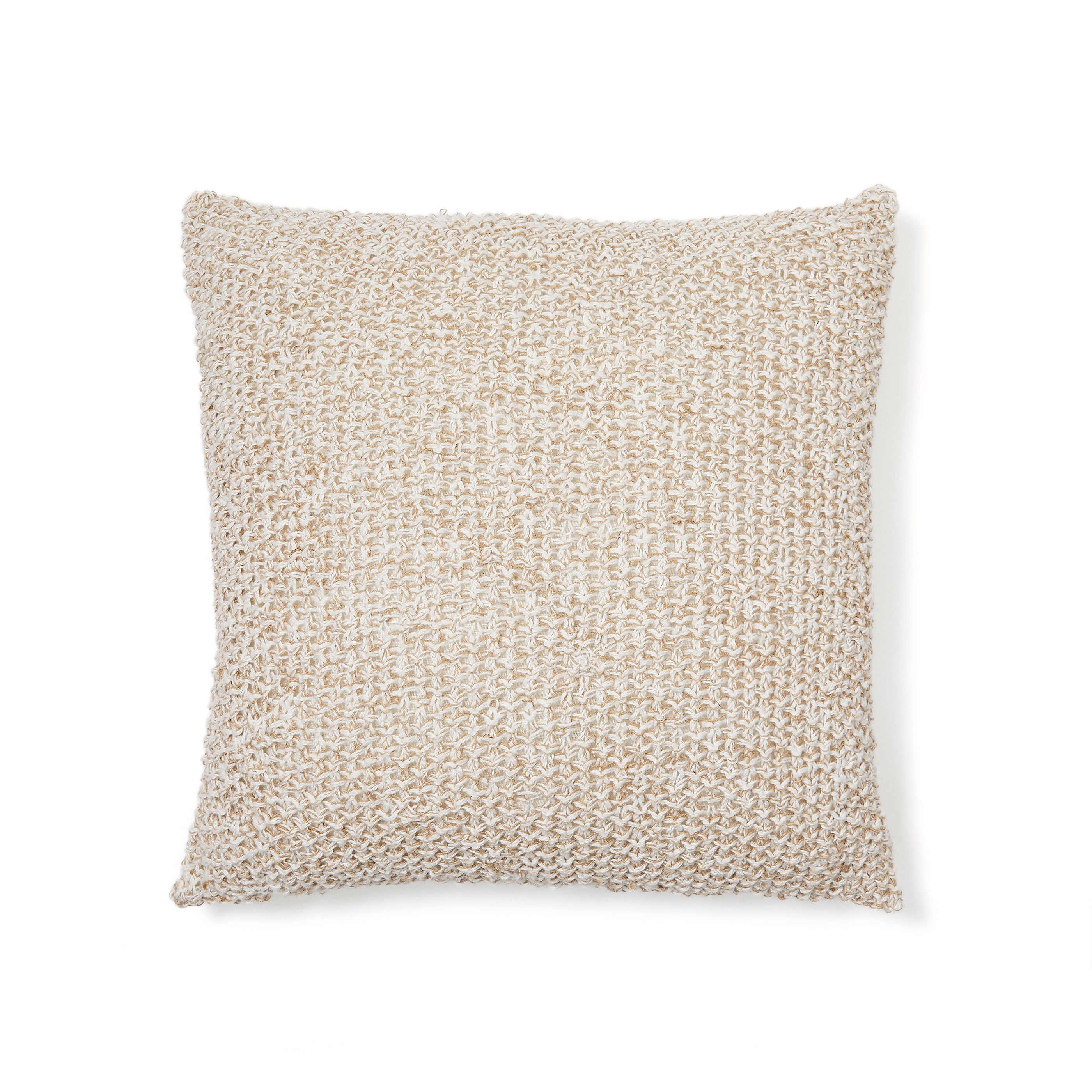 Sunira cushion cover in cotton and natural jute, 45 x 45 cm - Product Image