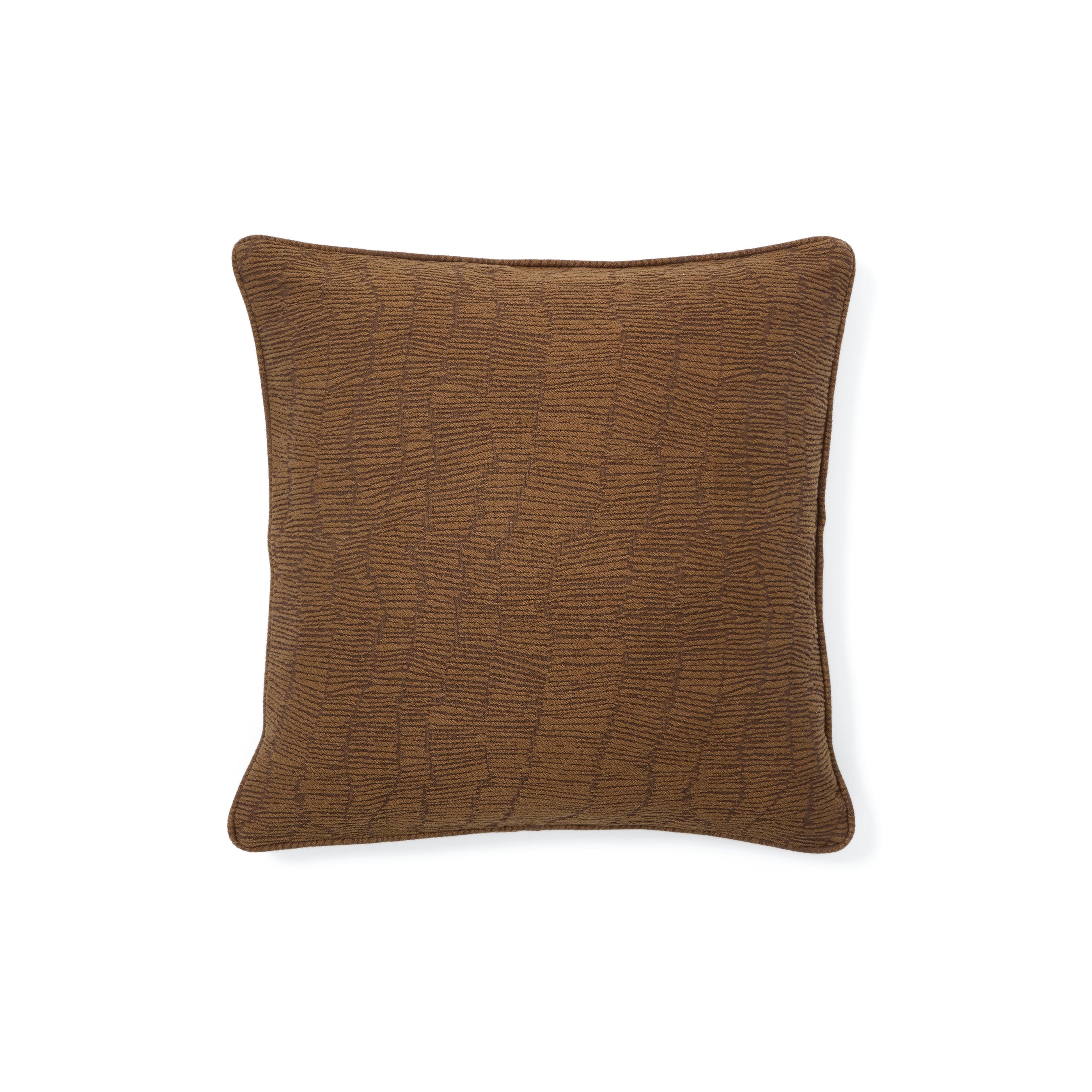 Labid mustard-coloured jacquard, 100% cotton cushion cover, 45 x 45 cm - Product Image