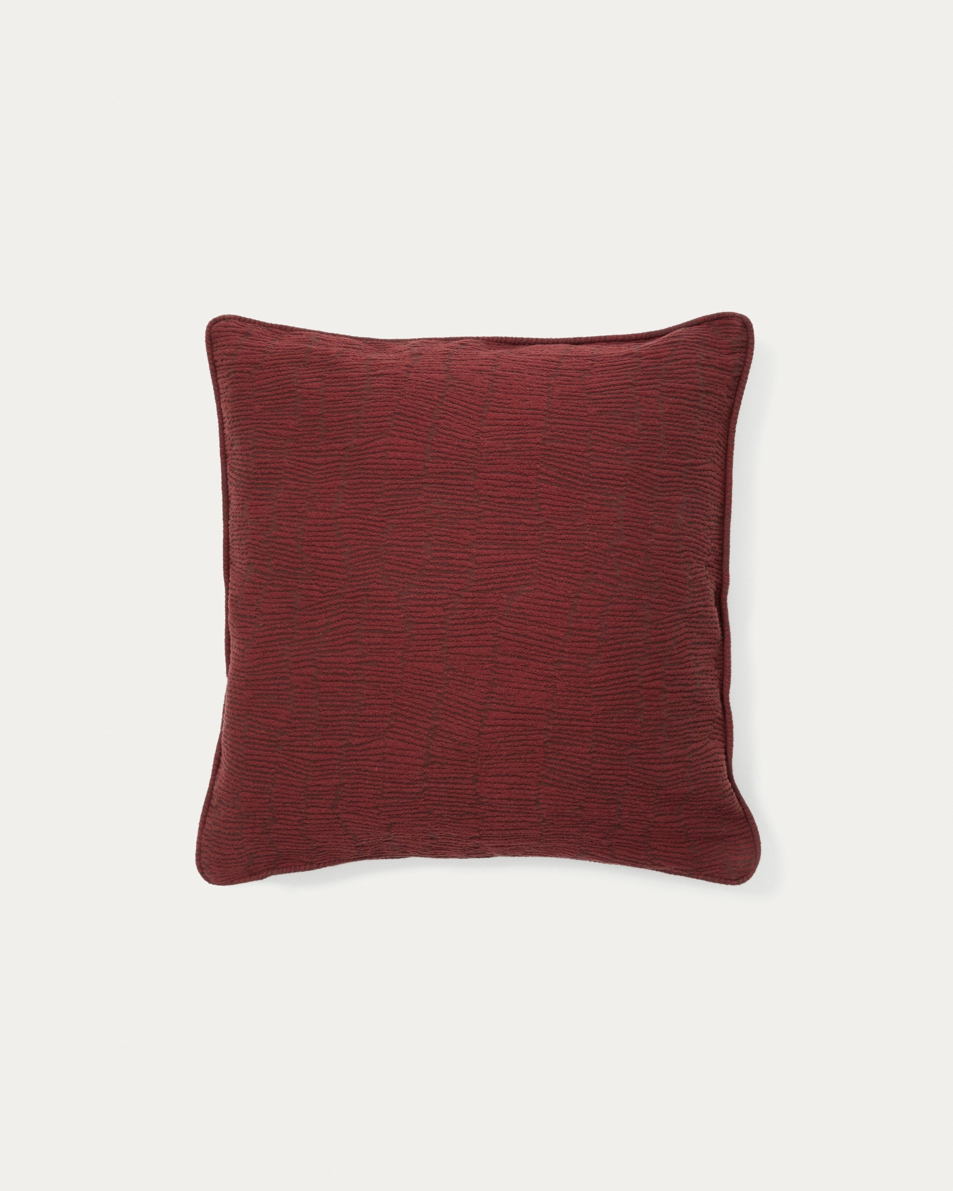 Labid maroon jacquard, 100% cotton cushion cover, 45 x 45 cm - Product View