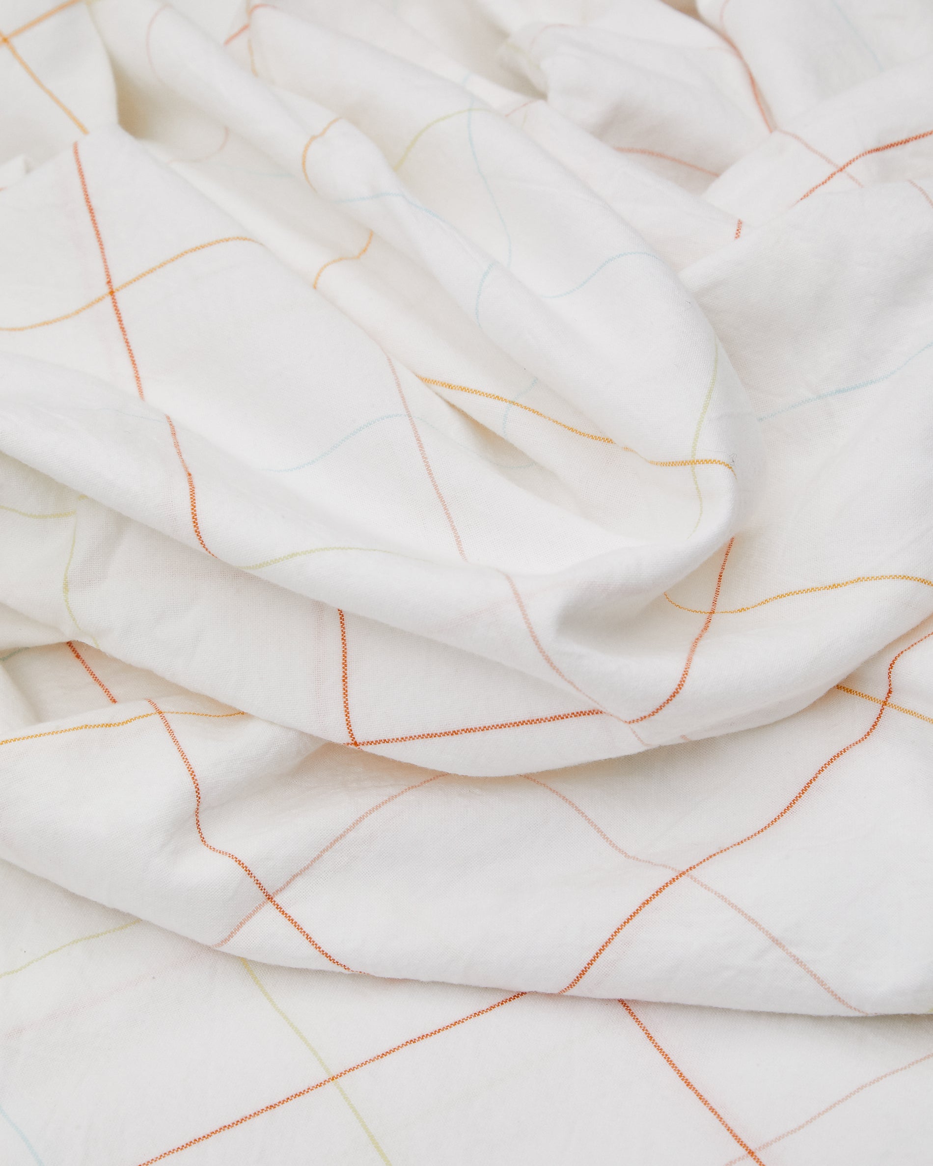 Melis multi-coloured checked 100% cotton tablecloth 150 x 250 cm - Detail
