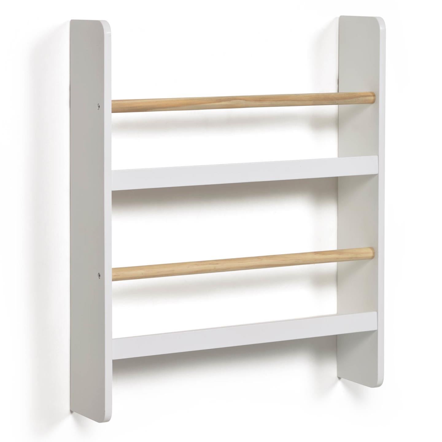 Gopi shelf unit in solid pine with natural and white finish 50 x 60 cm - Product Image