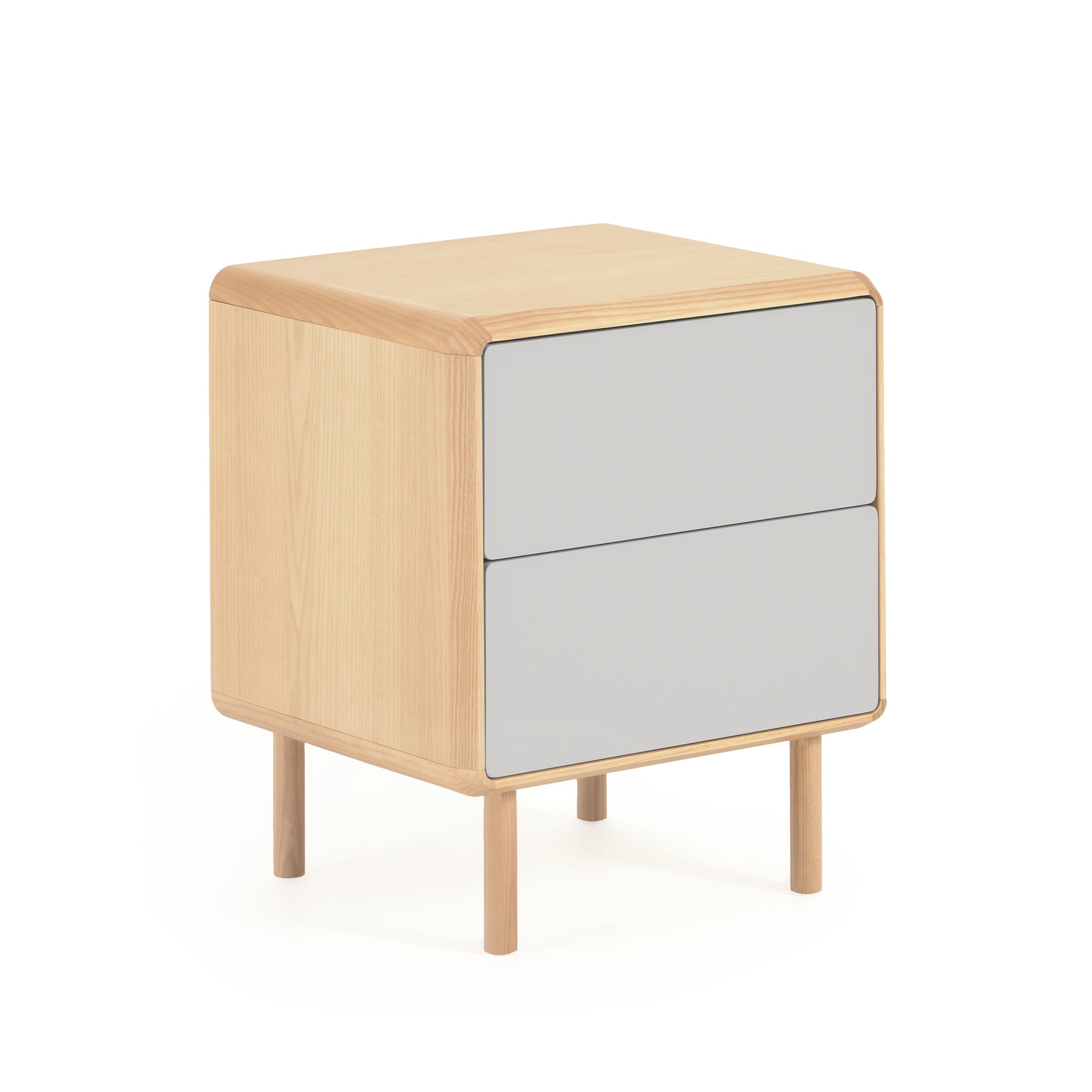 Anielle solid and ash veneer bedside table 50 x 58,4 cm - Product Image