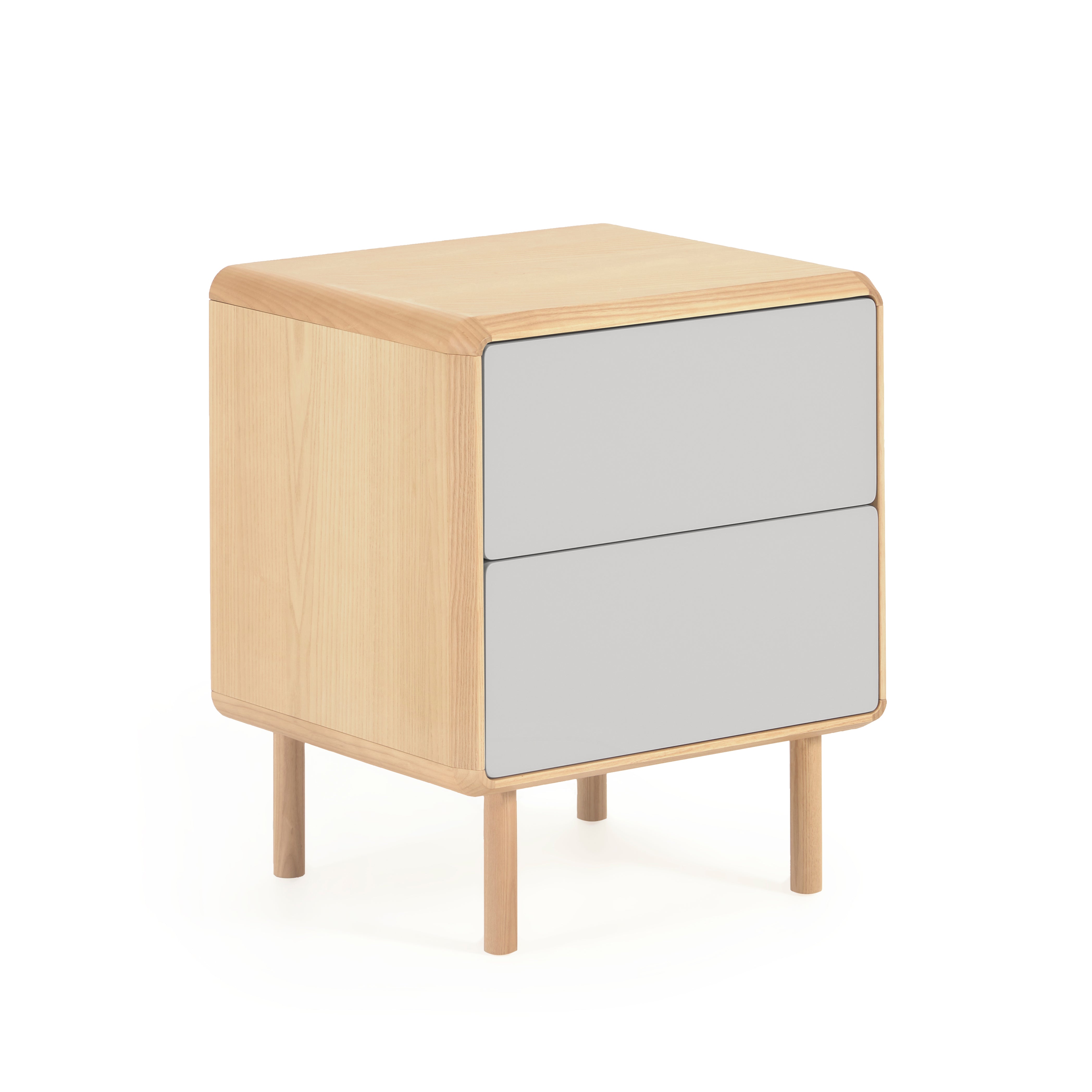 Anielle solid and ash veneer bedside table 50 x 58,4 cm - Product Image