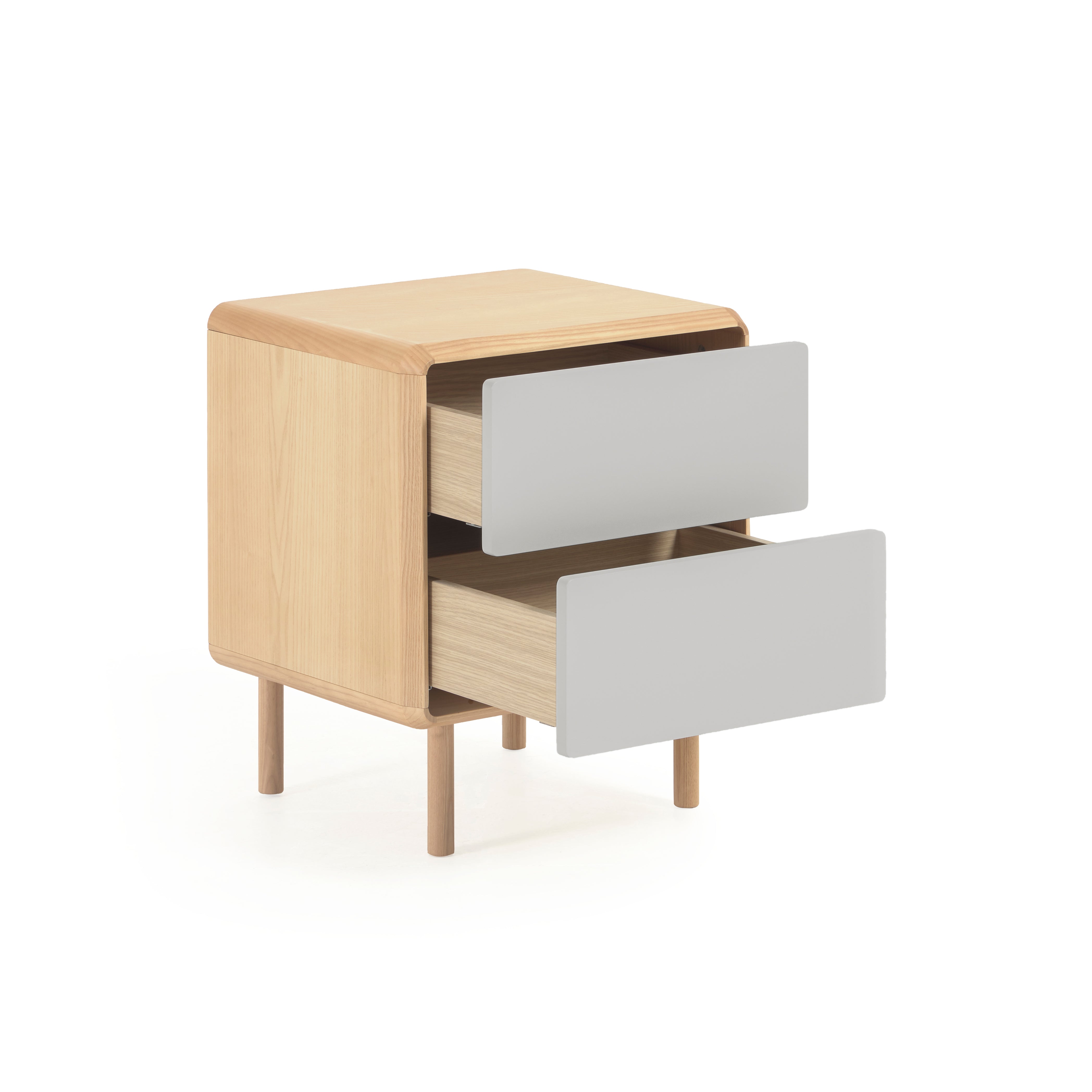 Anielle solid and ash veneer bedside table 50 x 58,4 cm - Product Image