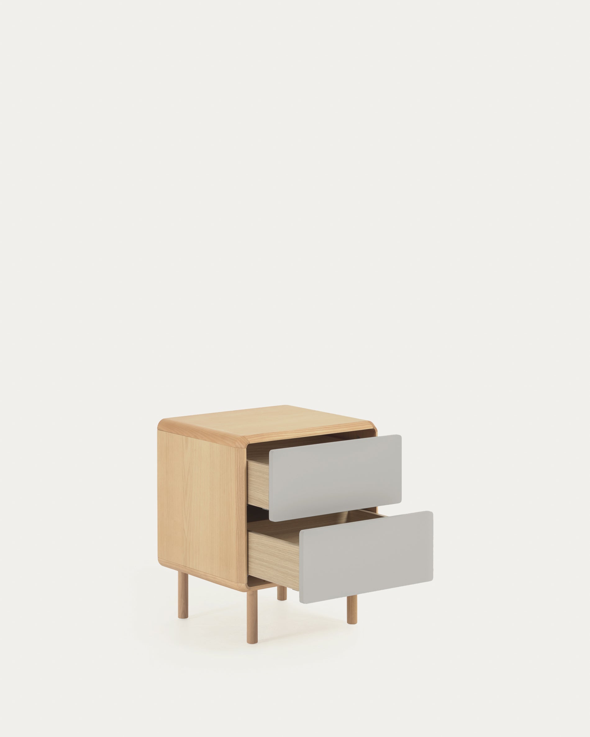 Anielle solid and ash veneer bedside table 50 x 58,4 cm - Product View