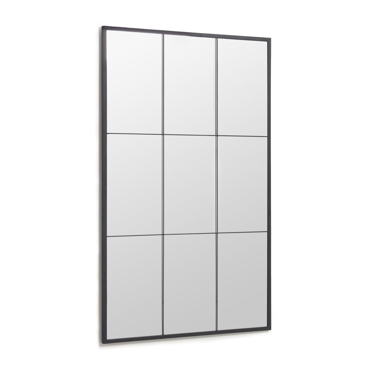 Ulrica standing mirror in black metal 100 x 160 cm - Product Image