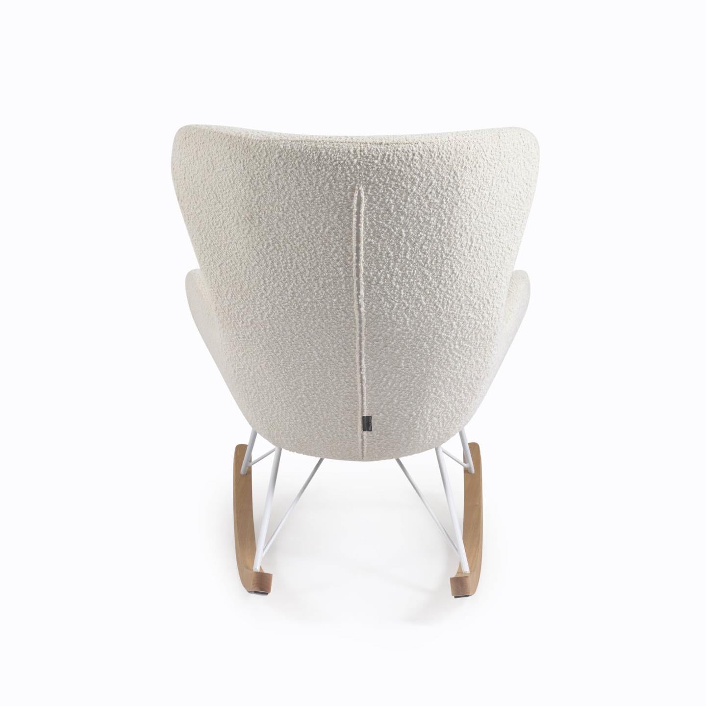 Vania rocking chair in white bouclé - Product Image