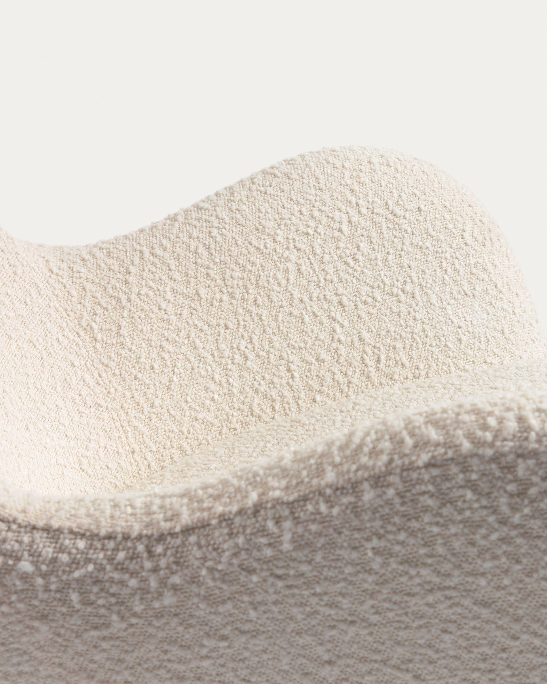 Vania rocking chair in white bouclé - Detail