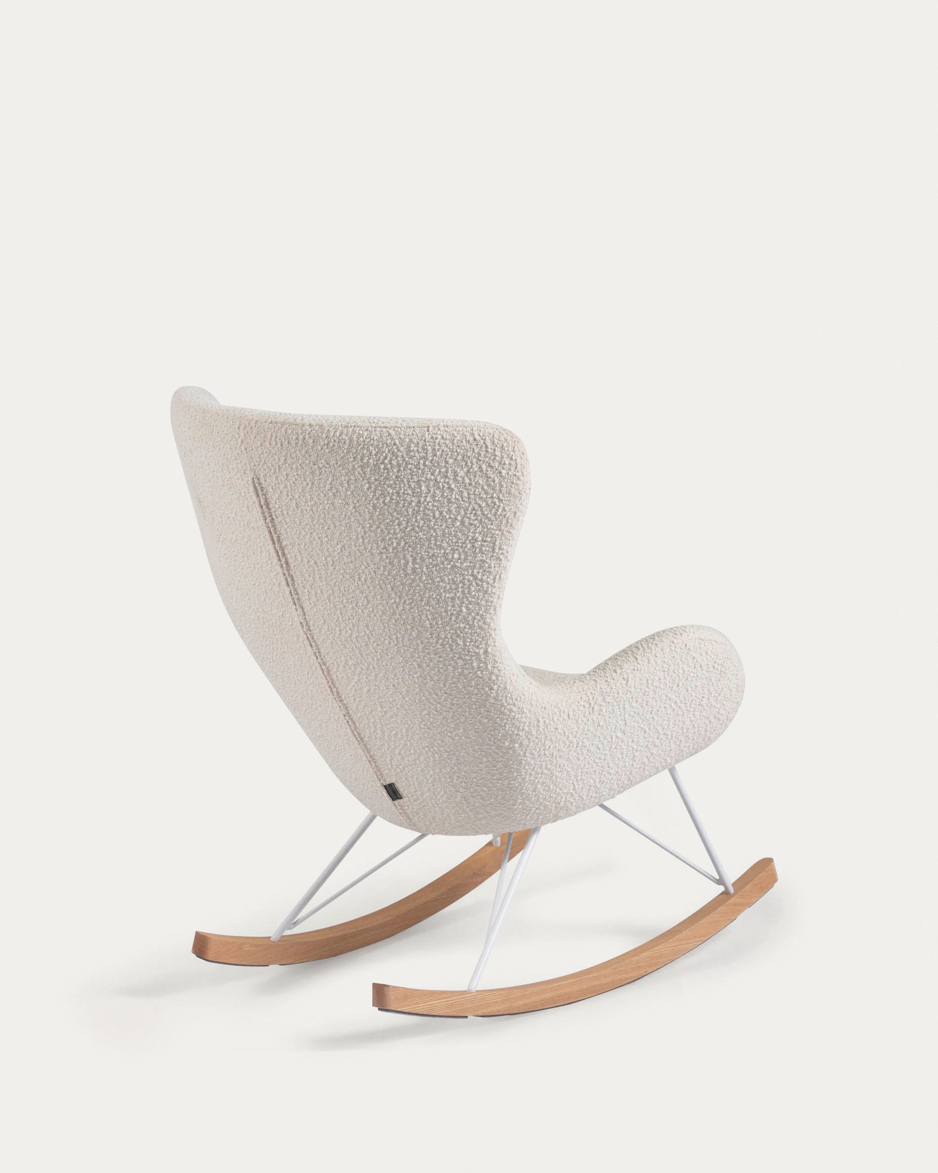 Vania rocking chair in white bouclé - Product View